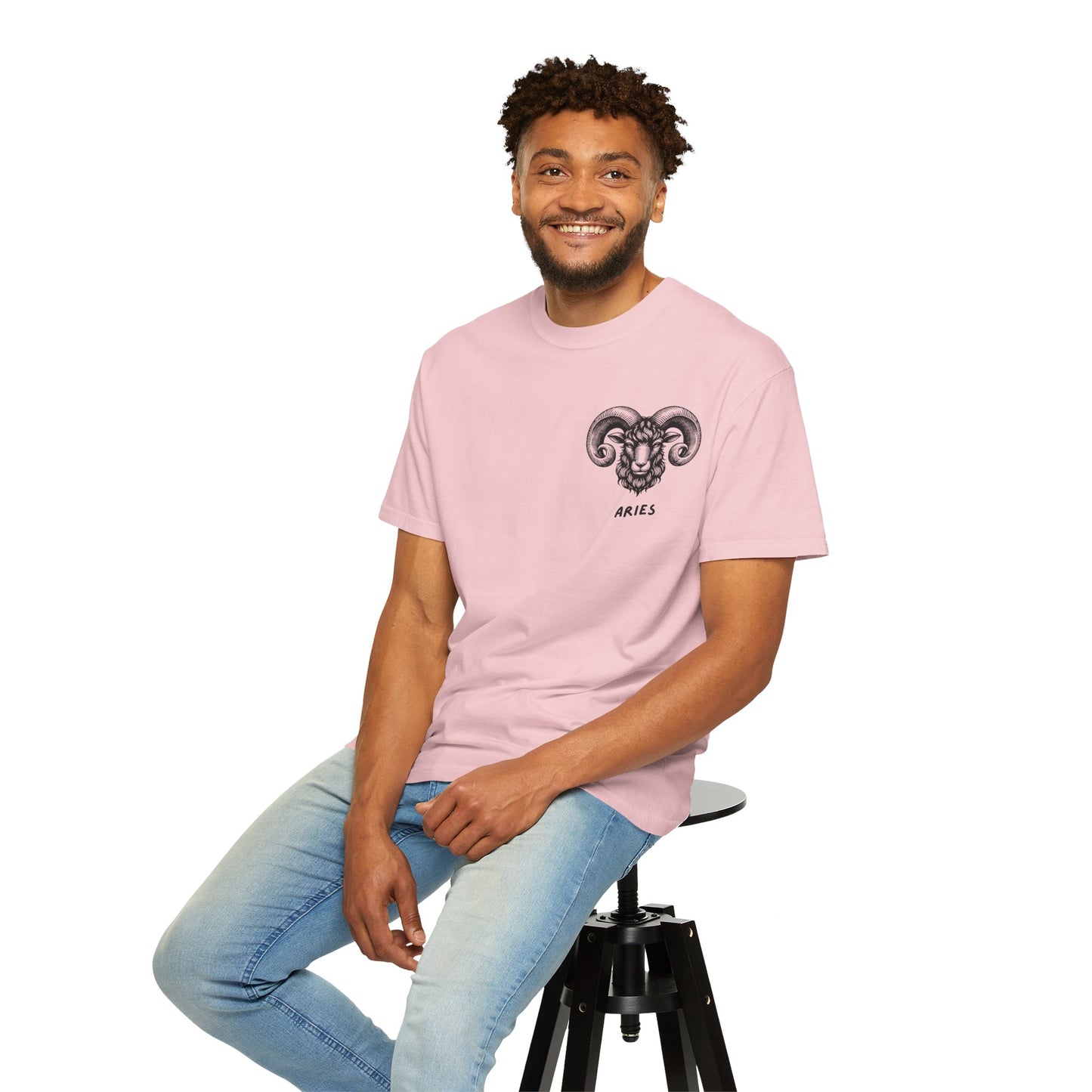 Aries Zodiac T-Shirt – Aries Ram Astrology Graphic Tee | Vintage Star Sign Shirt, Unisex Tee