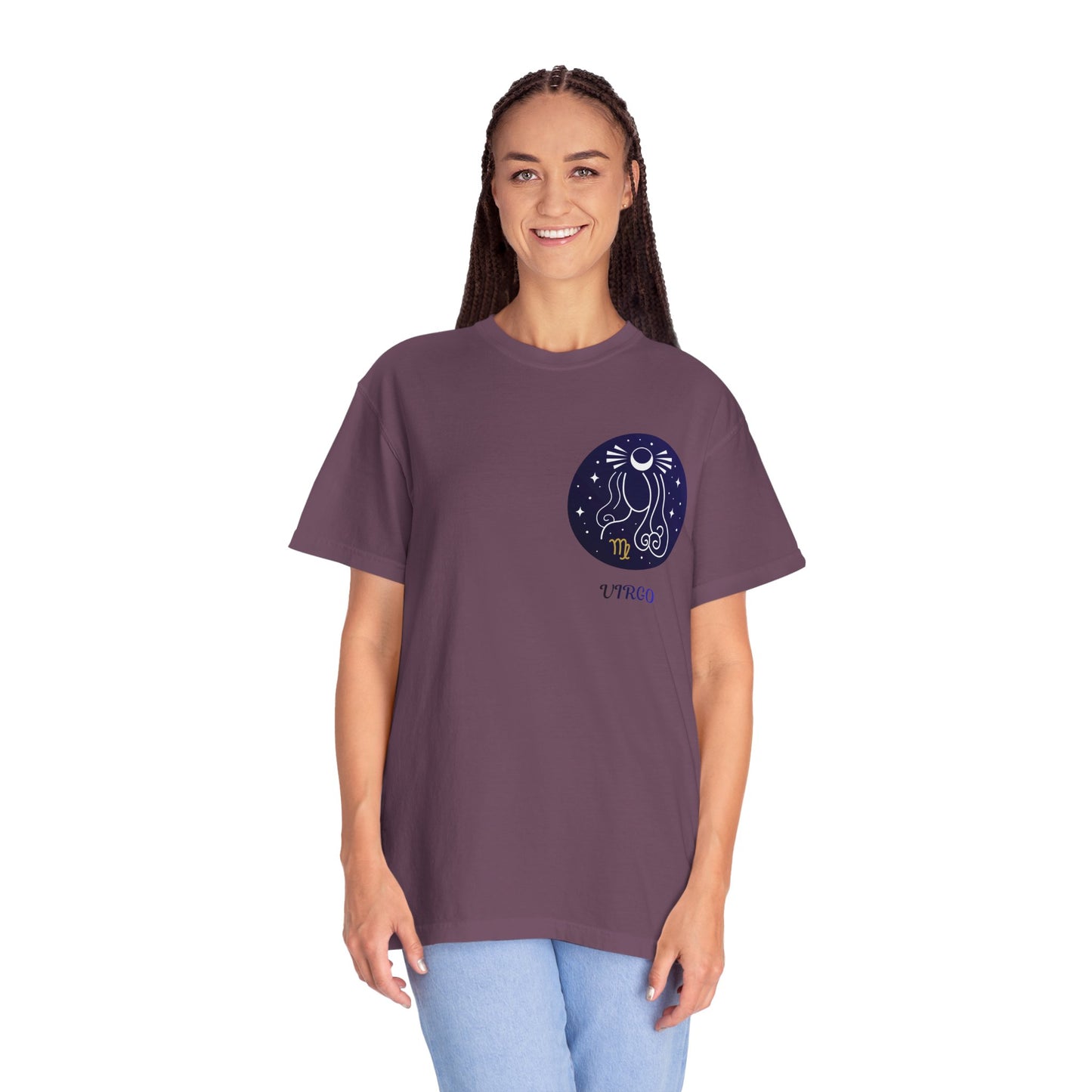 Virgo Zodiac T-Shirt – Celestial Virgo Moon Graphic Tee | Minimal Astrology Shirt