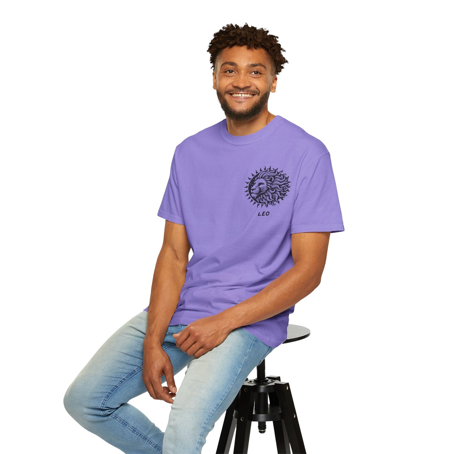 Leo Sun Lion T-Shirt – Zodiac Astrology Graphic Tee | Vintage Celestial Star Sign Shirt