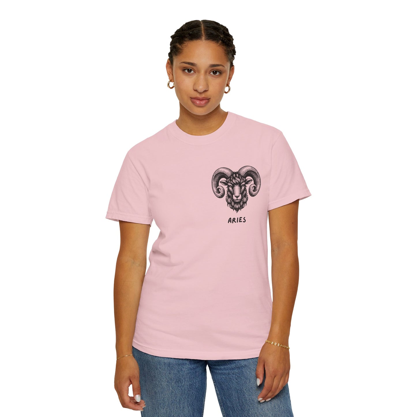 Aries Zodiac T-Shirt – Aries Ram Astrology Graphic Tee | Vintage Star Sign Shirt, Unisex Tee