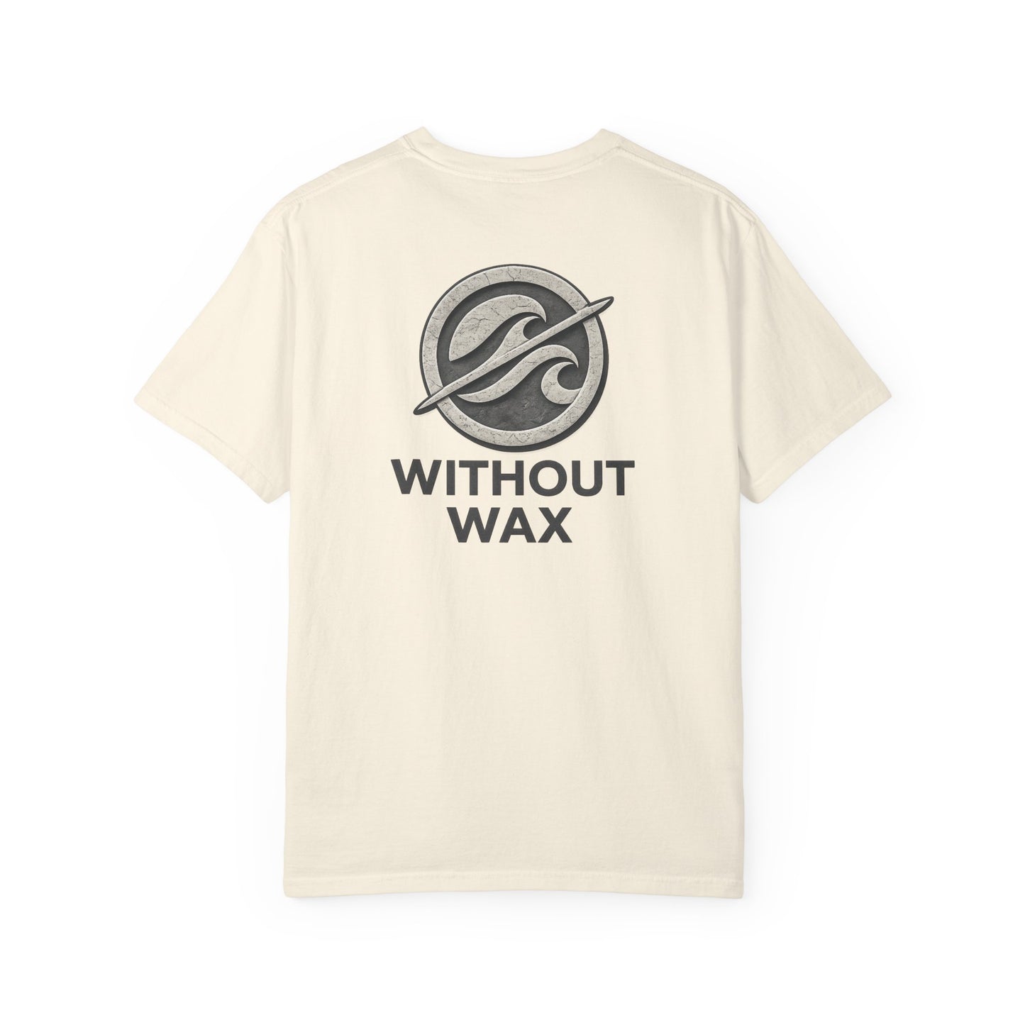 Without Wax Surf Logo T-Shirt – Coastal Wave Badge Graphic Tee | Vintage Streetwear Shirt