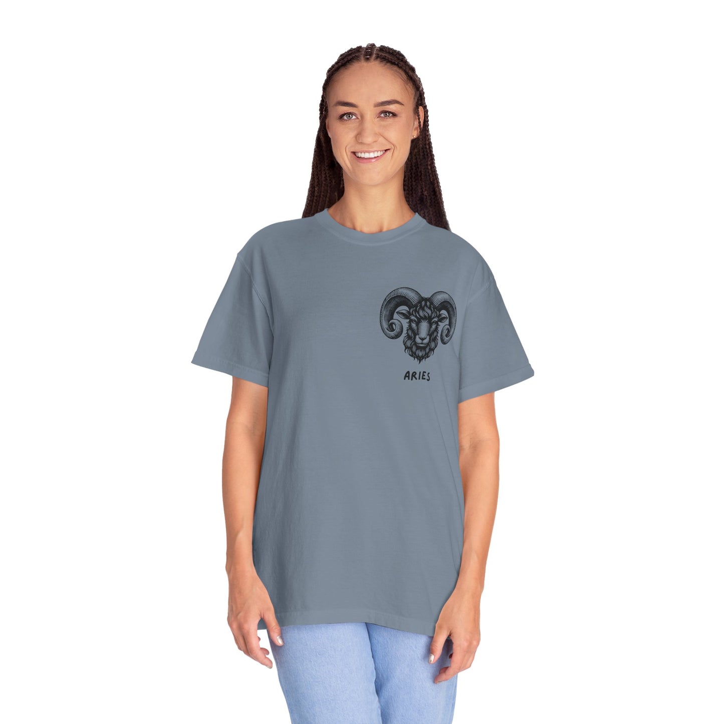 Aries Zodiac T-Shirt – Aries Ram Astrology Graphic Tee | Vintage Star Sign Shirt, Unisex Tee