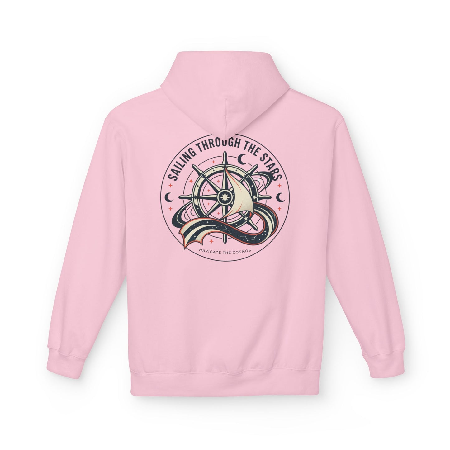 Celestial Nautical Hoodie – Spiritual Ocean Compass & Swirl Design | Astrology, Cosmic Streetwear, Unisex Hoodie
