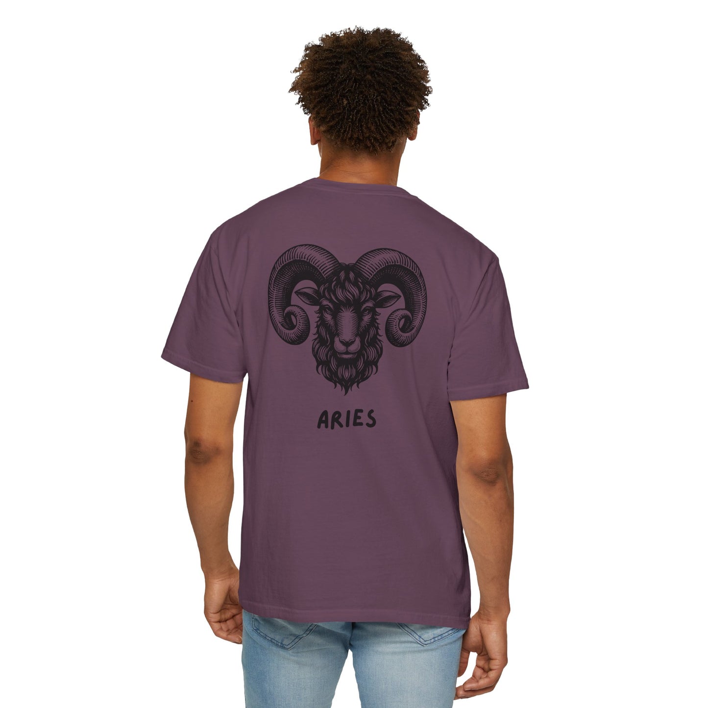 Aries Zodiac T-Shirt – Aries Ram Astrology Graphic Tee | Vintage Star Sign Shirt, Unisex Tee