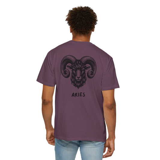 Aries Zodiac T-Shirt – Aries Ram Astrology Graphic Tee | Vintage Star Sign Shirt, Unisex Tee
