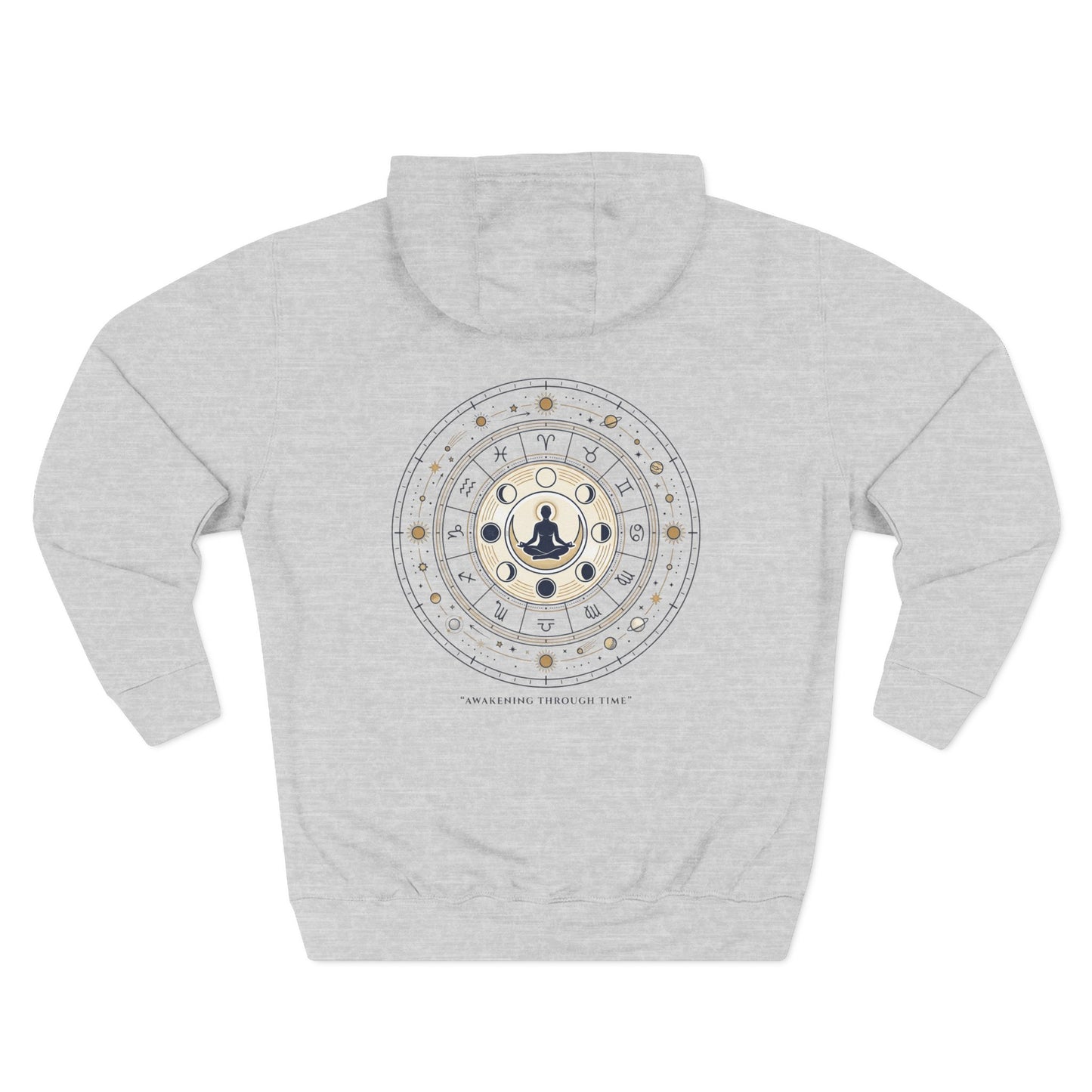 Zodiac Meditation Hoodie – Celestial Birth Chart Mandala Hoodie | Spiritual Astrology Sweatshirt, Unisex Hoodie
