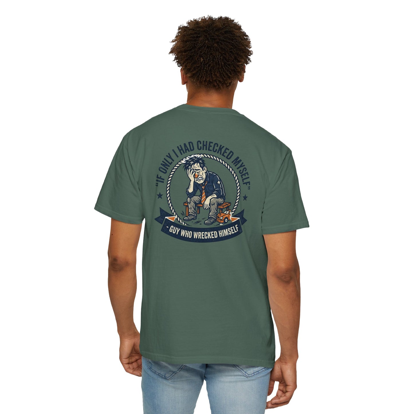 Funny Self Reflection T-Shirt – “If Only I Had Checked Myself” Vintage Humor Tee | Sarcastic Graphic Shirt