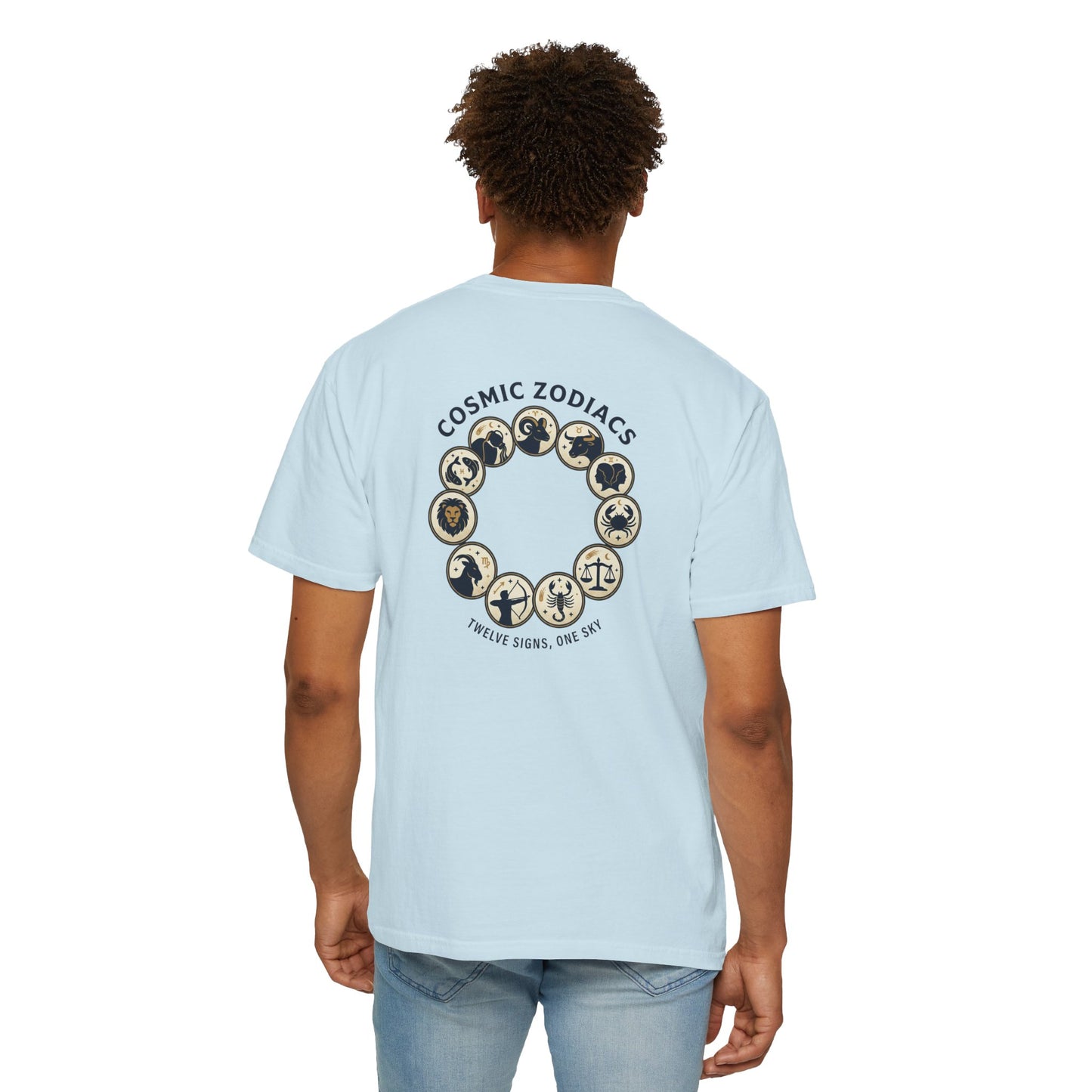 Zodiac Circle T-Shirt – Cosmic Zodiac Astrology Graphic Tee | Celestial Star Sign Shirt, Unisex Tee