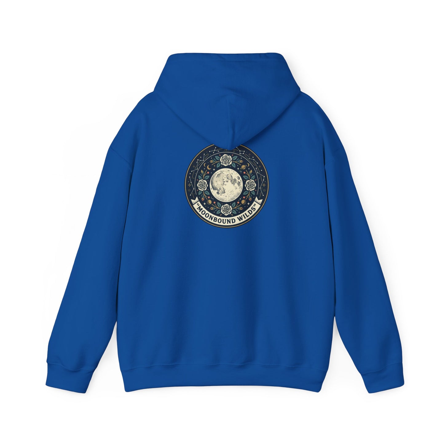 Moonbound Wilds Hoodie – Celestial Wolf Moon Graphic Sweatshirt | Vintage Cosmic Streetwear