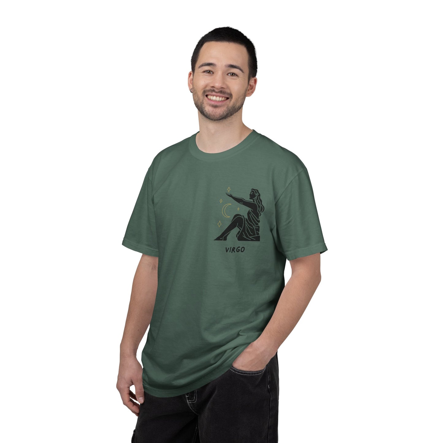 Virgo Zodiac T-Shirt – Minimalist Astrology Tee | Celestial Star Sign Graphic Shirt