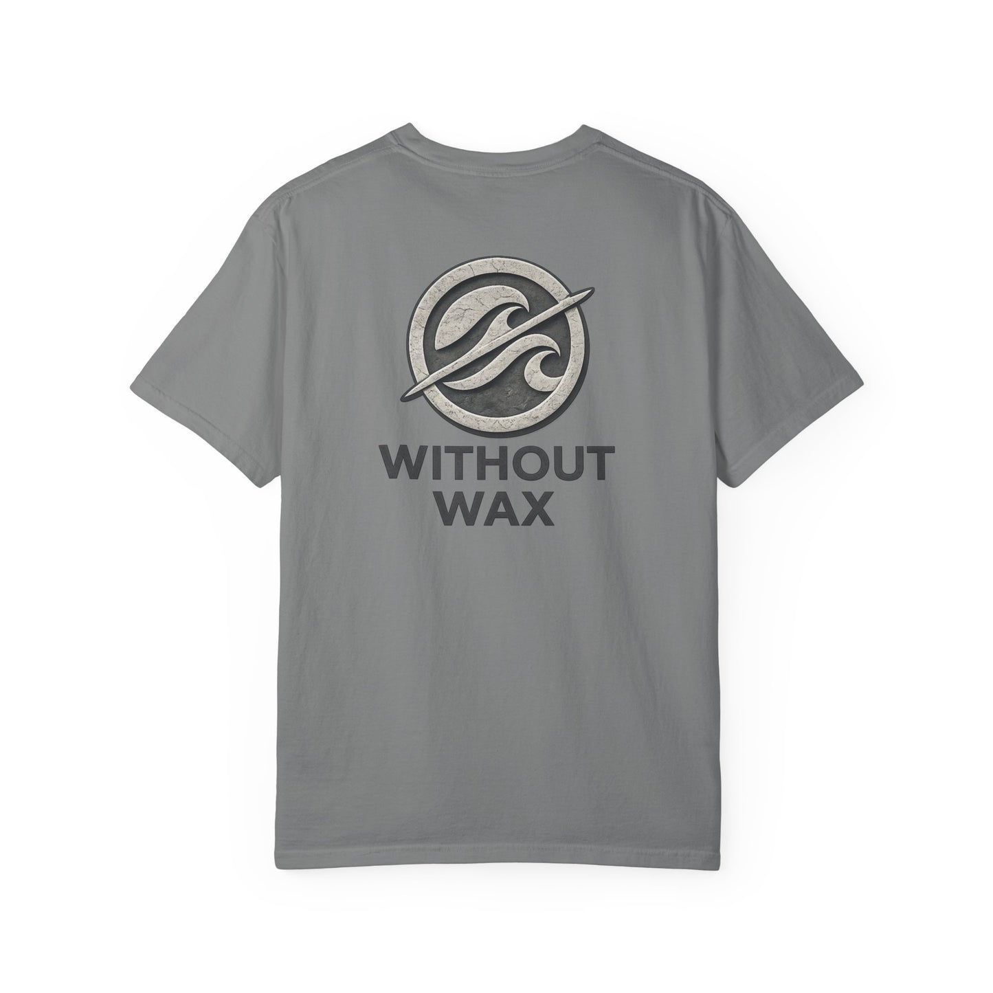 Without Wax Surf Logo T-Shirt – Coastal Wave Badge Graphic Tee | Vintage Streetwear Shirt