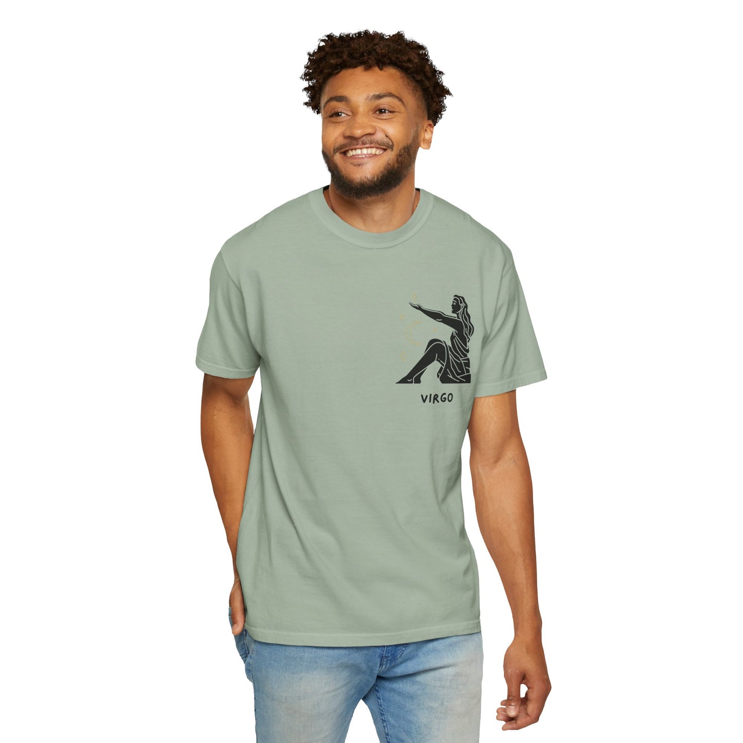 Virgo Zodiac T-Shirt – Minimalist Astrology Tee | Celestial Star Sign Graphic Shirt