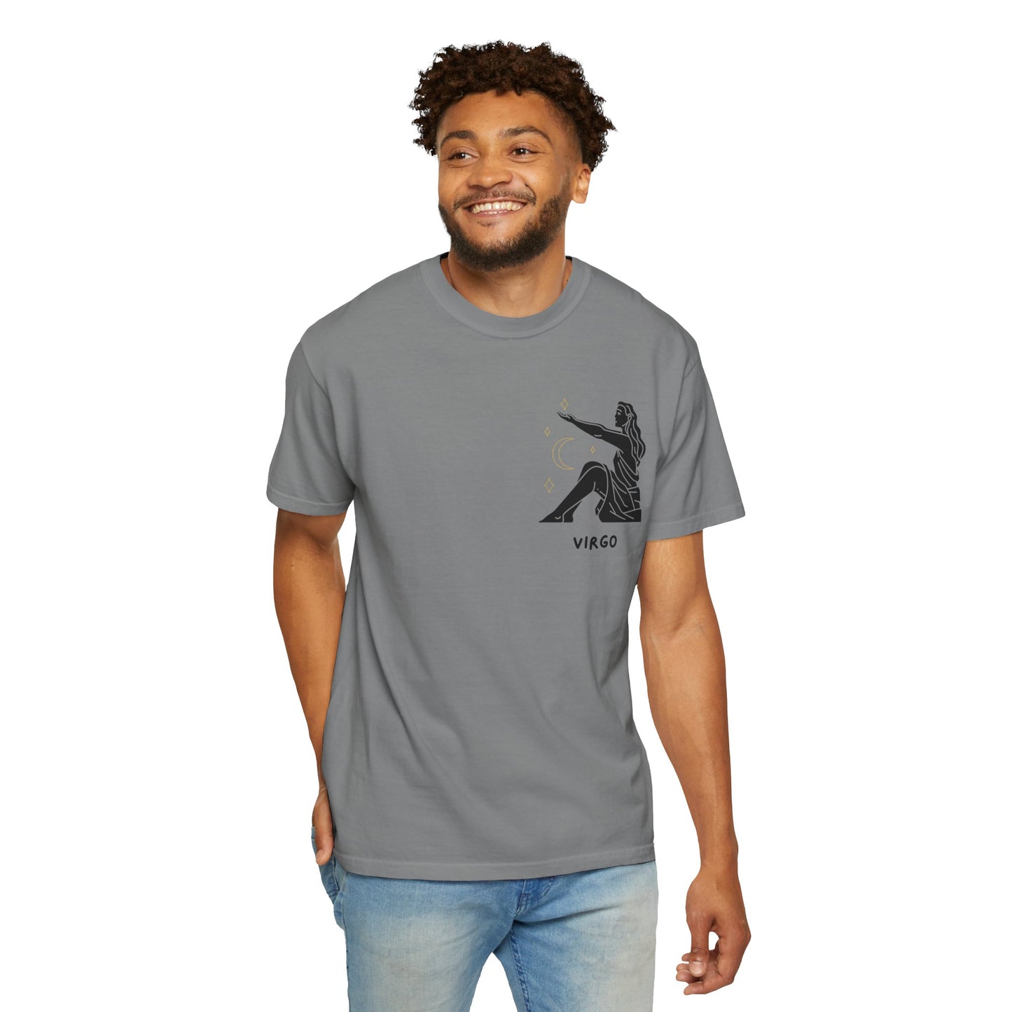 Virgo Zodiac T-Shirt – Minimalist Astrology Tee | Celestial Star Sign Graphic Shirt