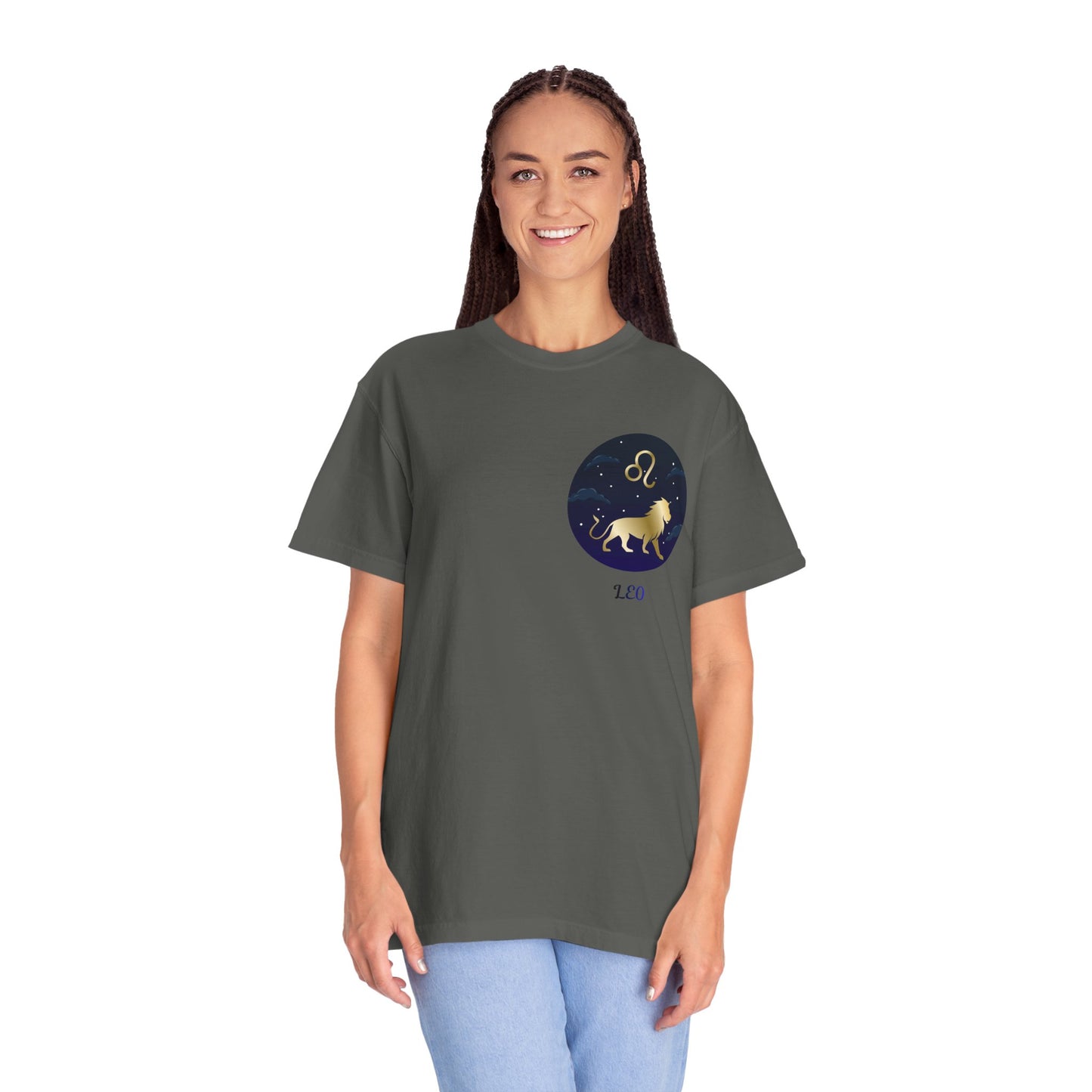 Leo Zodiac T-Shirt – Gold Lion Constellation Graphic Tee | Celestial Astrology Shirt