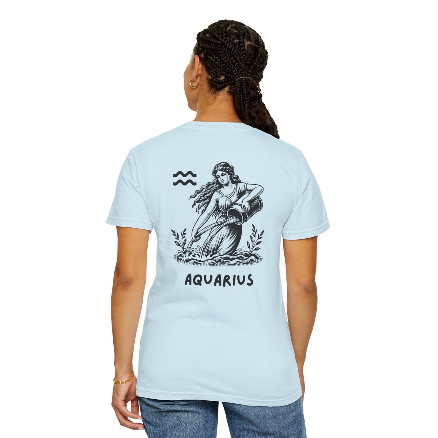 Aquarius Zodiac T-Shirt – Vintage Water Bearer Astrology Tee | Celestial Star Sign Shirt
