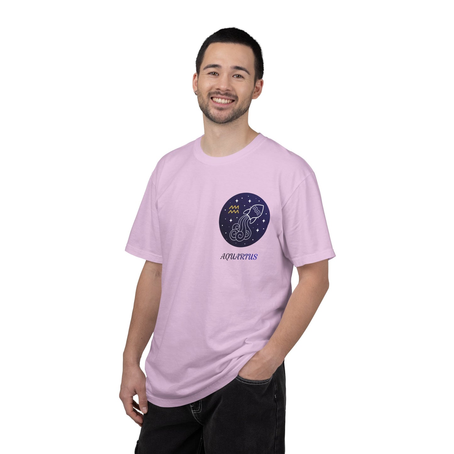 Aquarius Zodiac T-Shirt – Minimal Constellation Astrology Tee | Celestial Water Bearer Shirt