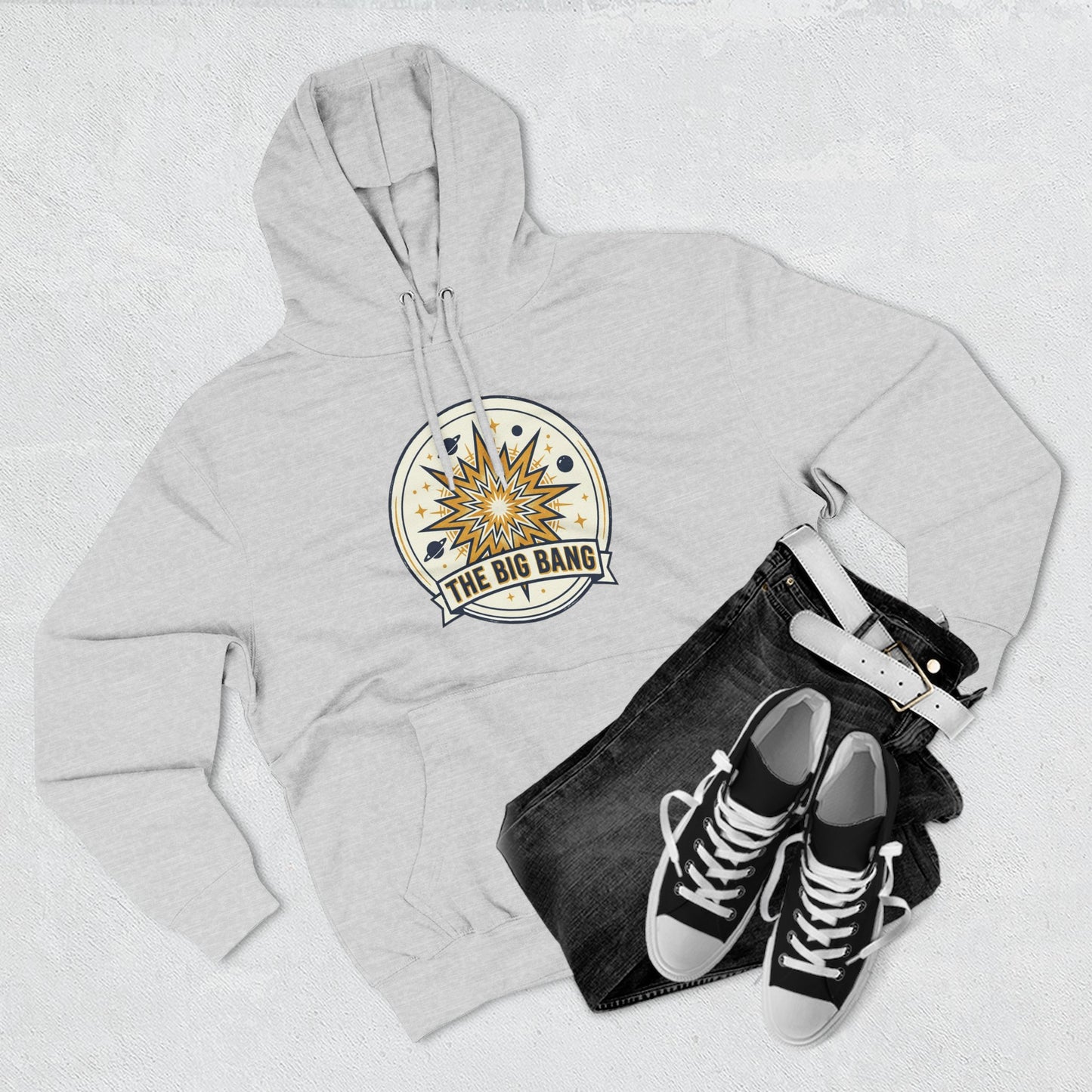 Big Bang Hoodie – Retro Starburst Universe Graphic Hoodie | Astronomy Science Hoodie, Cosmic Streetwear, Unisex Hoodie