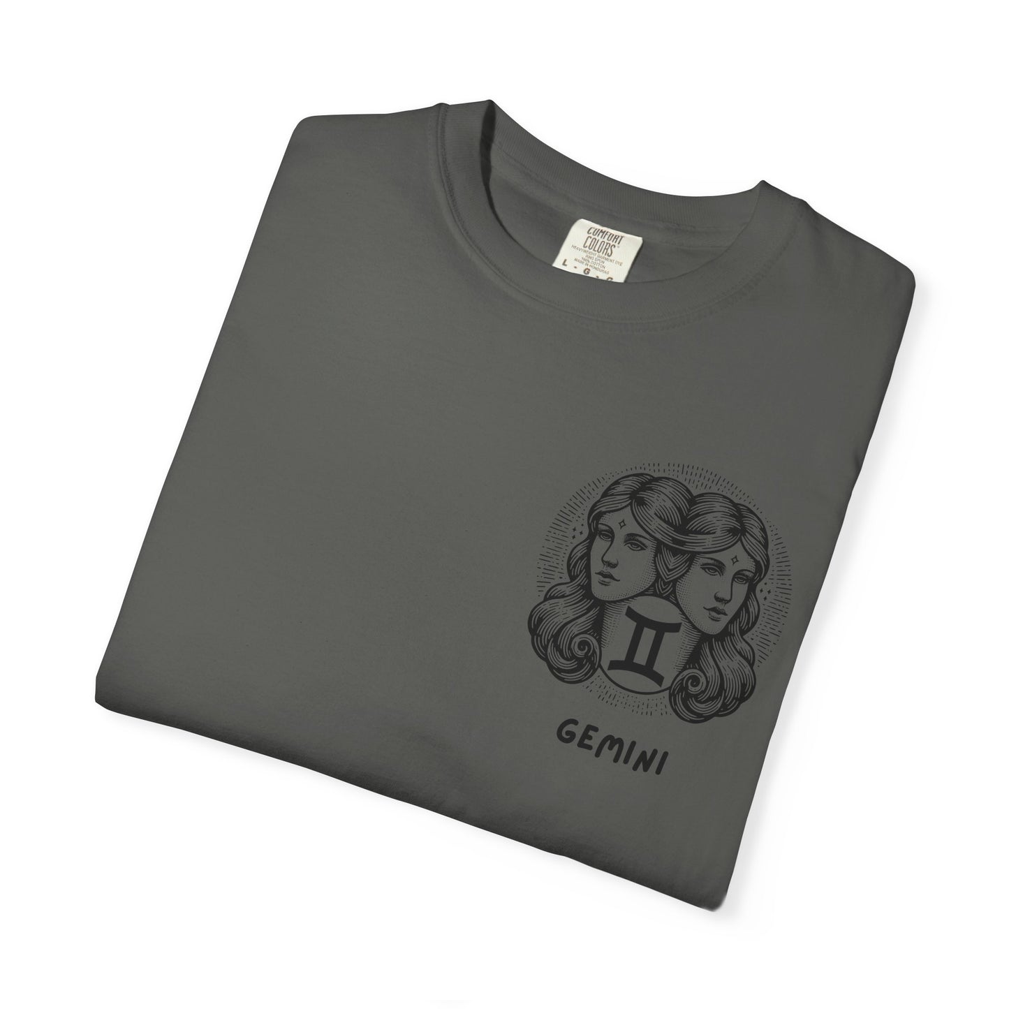 Gemini Zodiac T-Shirt – Twin Faces Astrology Tee | Minimal Celestial Graphic Shirt