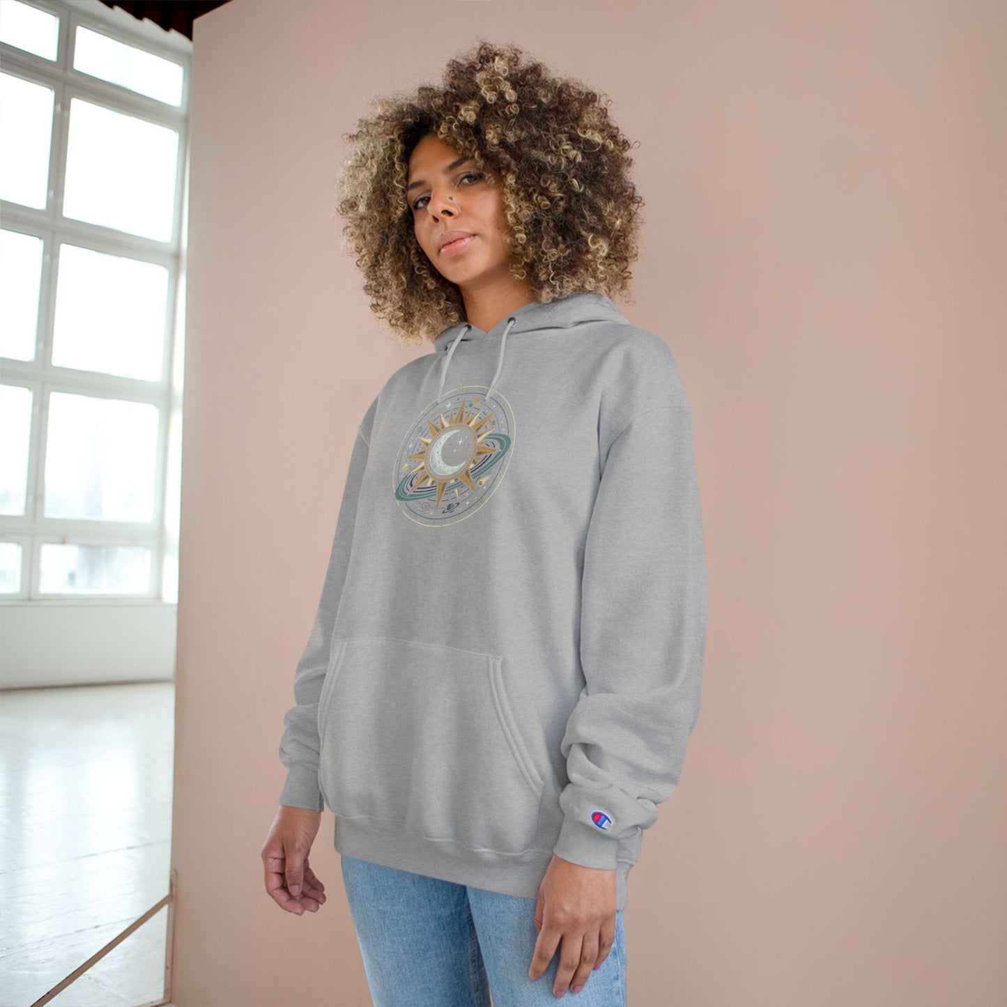 Sun & Moon Hoodie – Celestial Balance Graphic Hoodie | Spiritual Cosmic Aesthetic, Minimal Astrology Hoodie, Unisex Hoodie