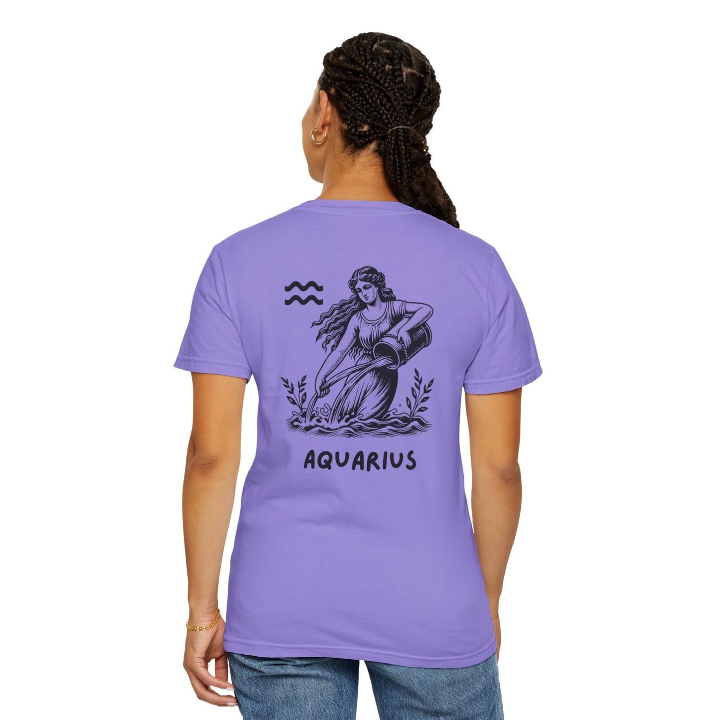 Aquarius Zodiac T-Shirt – Vintage Water Bearer Astrology Tee | Celestial Star Sign Shirt