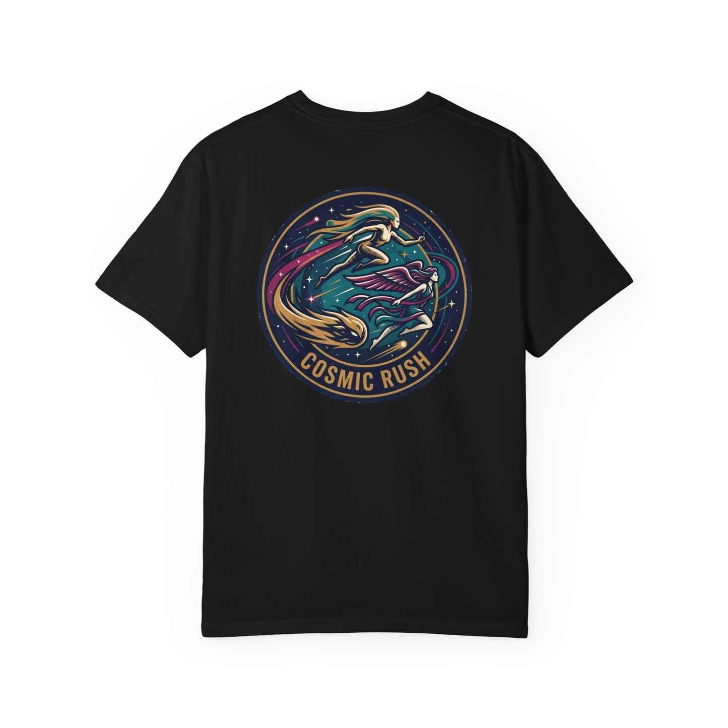 Cosmic Rush Skate T-Shirt – Retro Space Surf Graphic Tee | Vintage Cosmic Wave Shirt, Unisex Casual Tee
