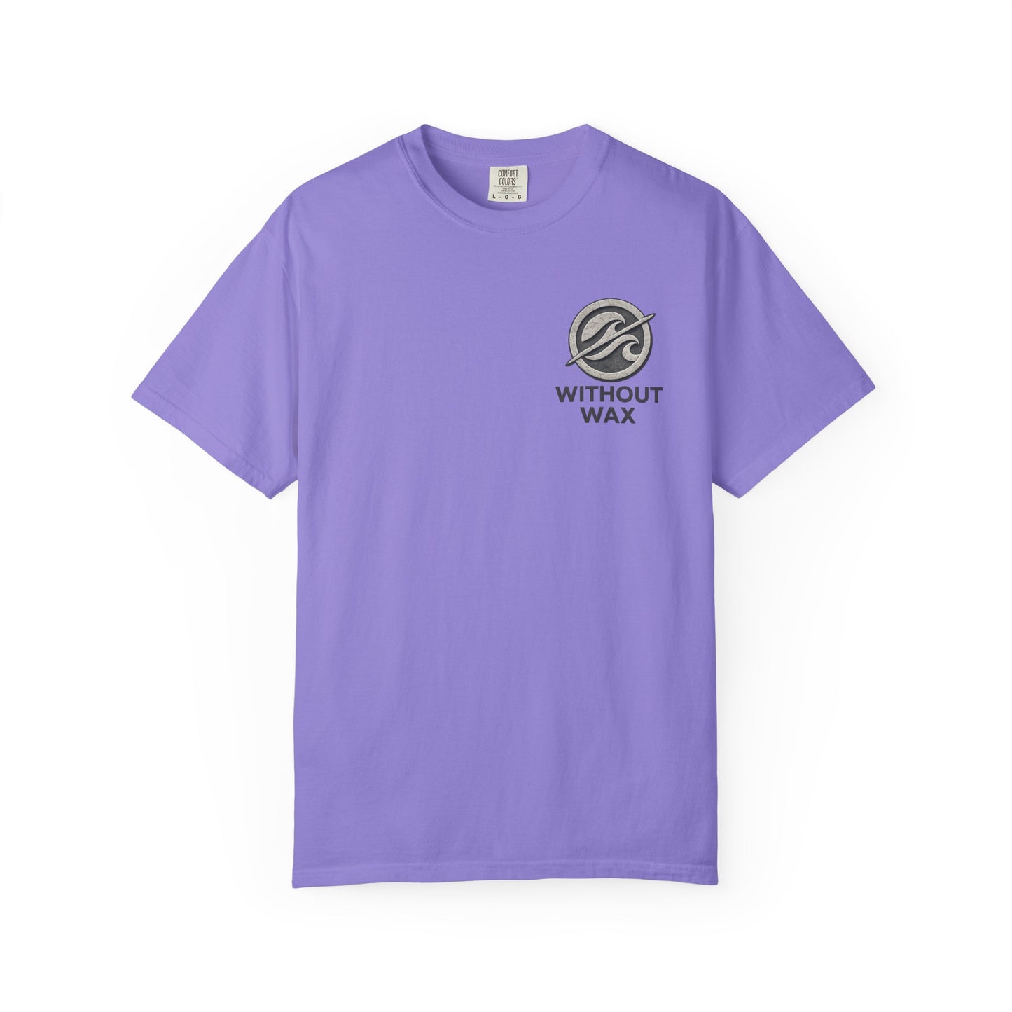 Without Wax Surf Logo T-Shirt – Coastal Wave Badge Graphic Tee | Vintage Streetwear Shirt