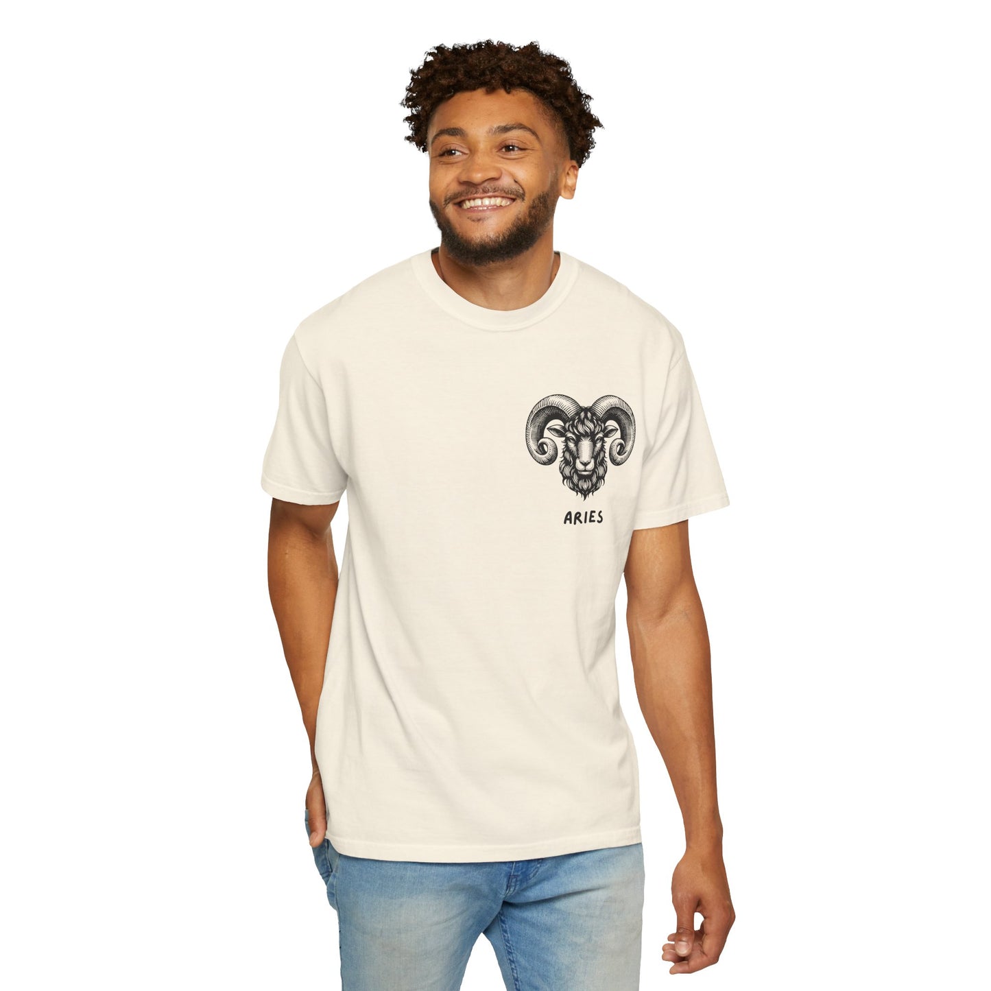 Aries Zodiac T-Shirt – Aries Ram Astrology Graphic Tee | Vintage Star Sign Shirt, Unisex Tee