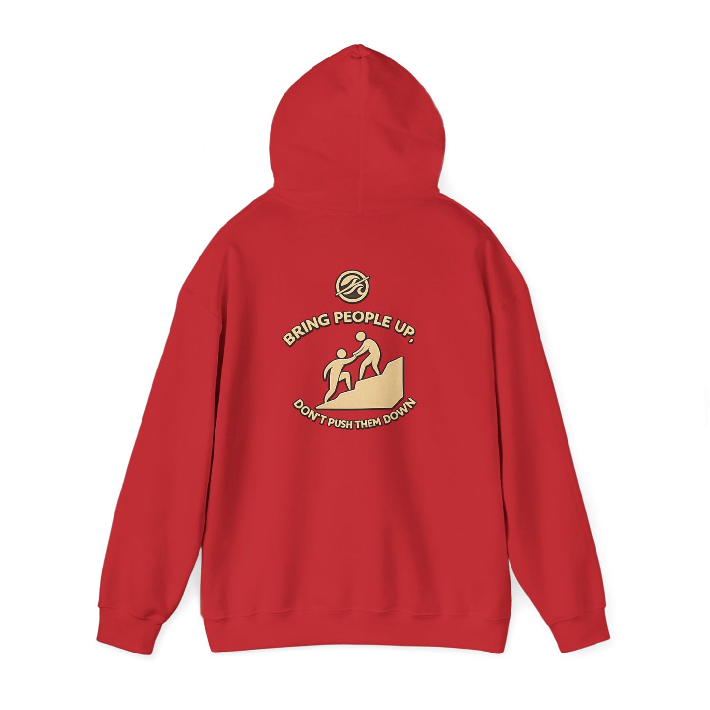 Without Wax Hoodie – “Bring People Up” Motivational Graphic Sweatshirt | Minimal Inspirational Streetwear