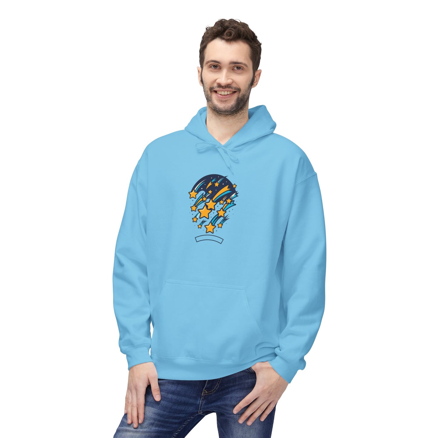 Starfall Hoodie – Shooting Stars Graphic Hoodie | Celestial Aesthetic, Cosmic Streetwear, Unisex Pullover