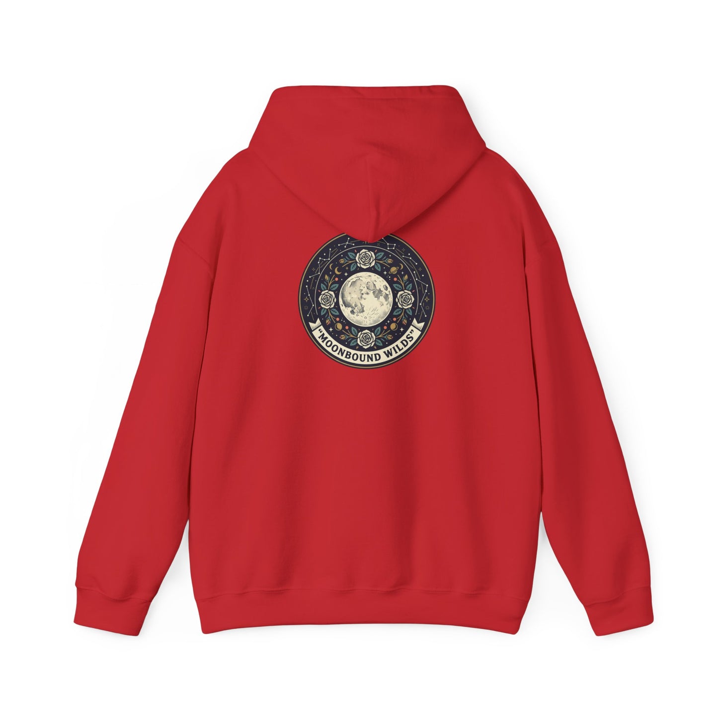 Moonbound Wilds Hoodie – Celestial Wolf Moon Graphic Sweatshirt | Vintage Cosmic Streetwear