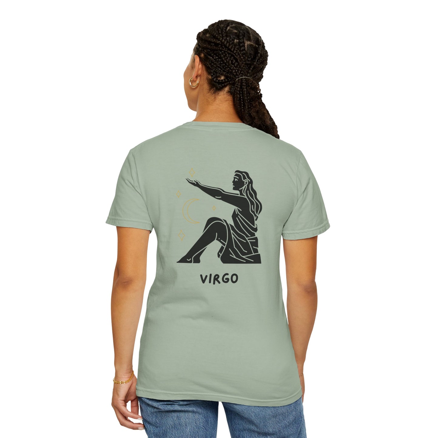 Virgo Zodiac T-Shirt – Minimalist Astrology Tee | Celestial Star Sign Graphic Shirt