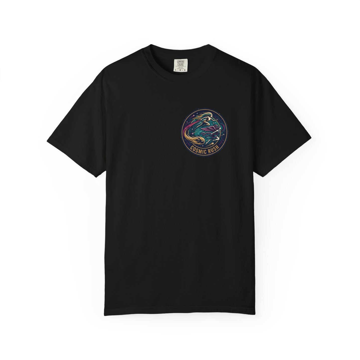 Cosmic Rush Skate T-Shirt – Retro Space Surf Graphic Tee | Vintage Cosmic Wave Shirt, Unisex Casual Tee
