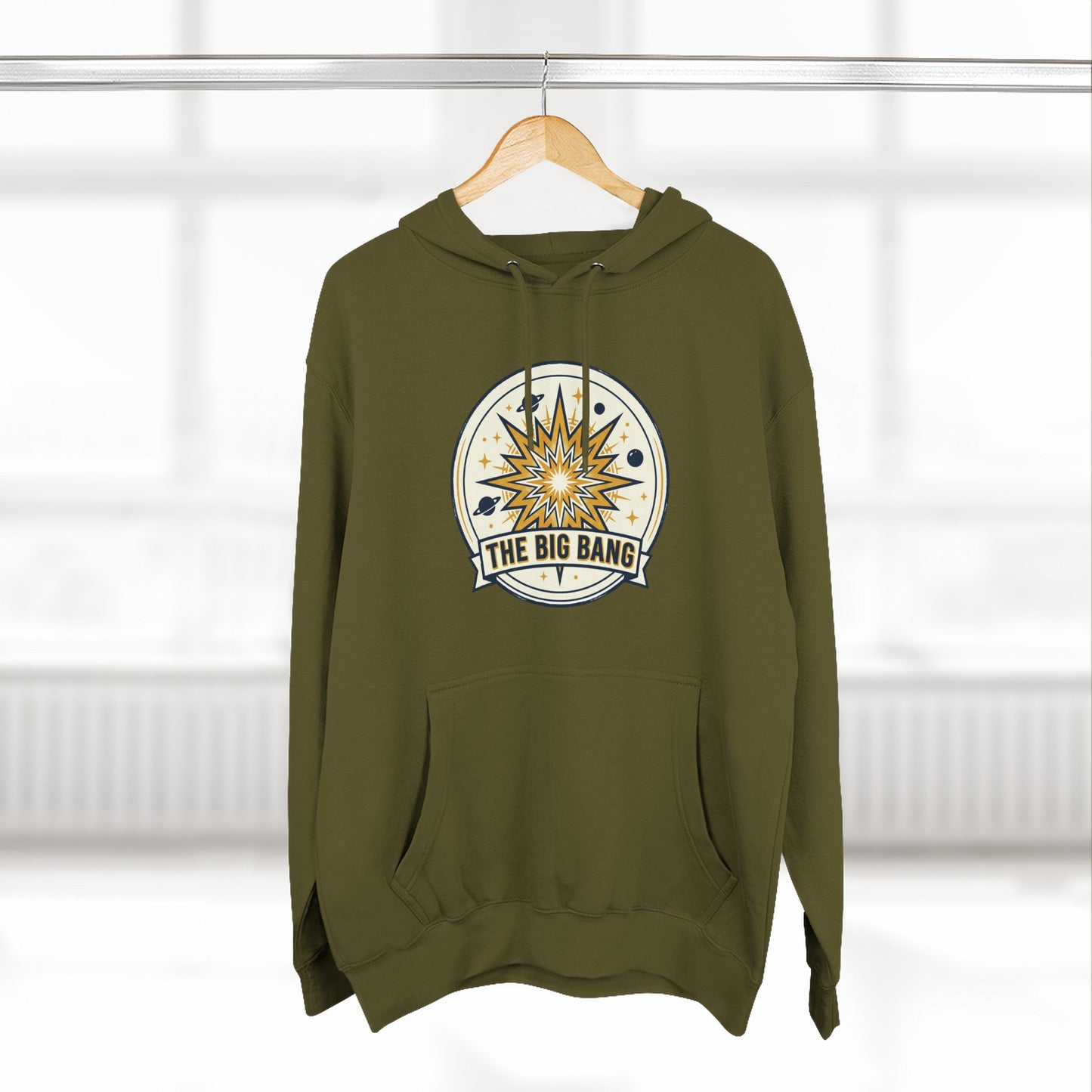 Big Bang Hoodie – Retro Starburst Universe Graphic Hoodie | Astronomy Science Hoodie, Cosmic Streetwear, Unisex Hoodie