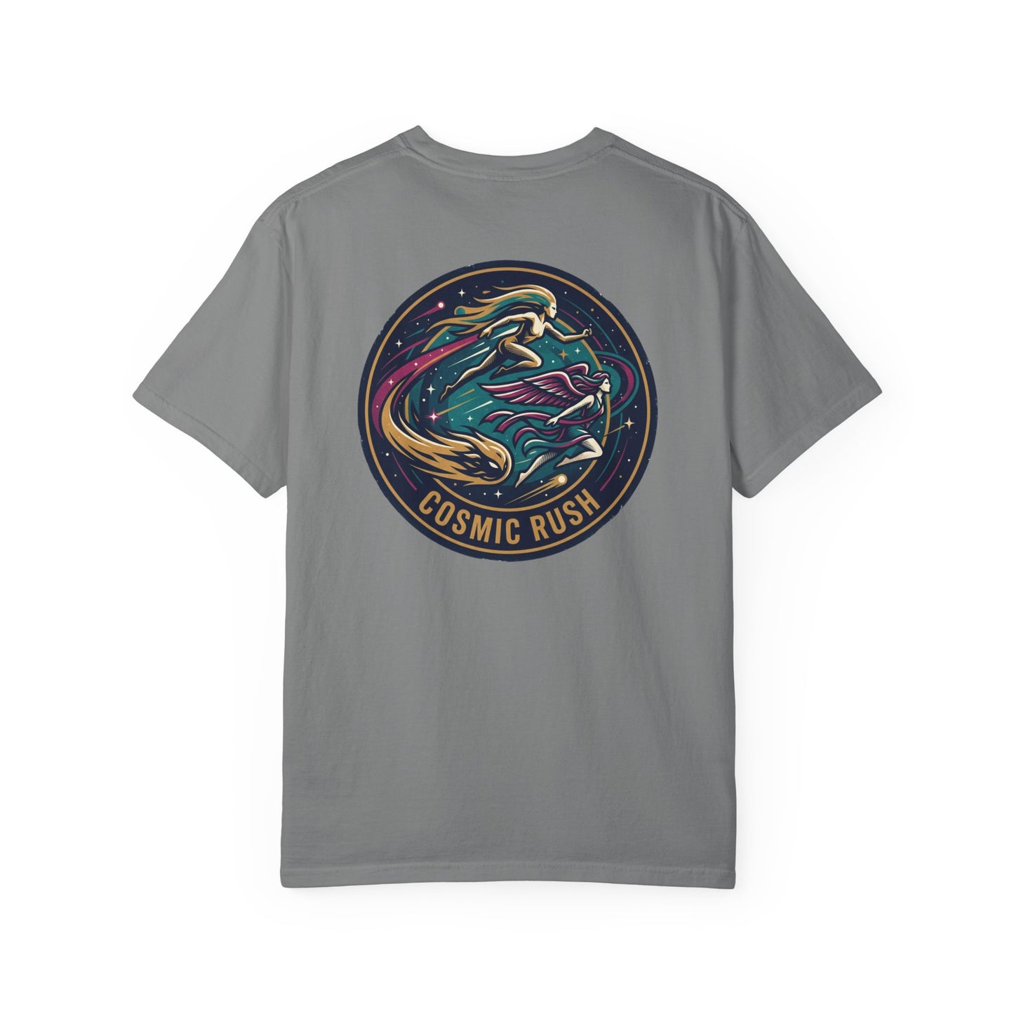 Cosmic Rush Skate T-Shirt – Retro Space Surf Graphic Tee | Vintage Cosmic Wave Shirt, Unisex Casual Tee