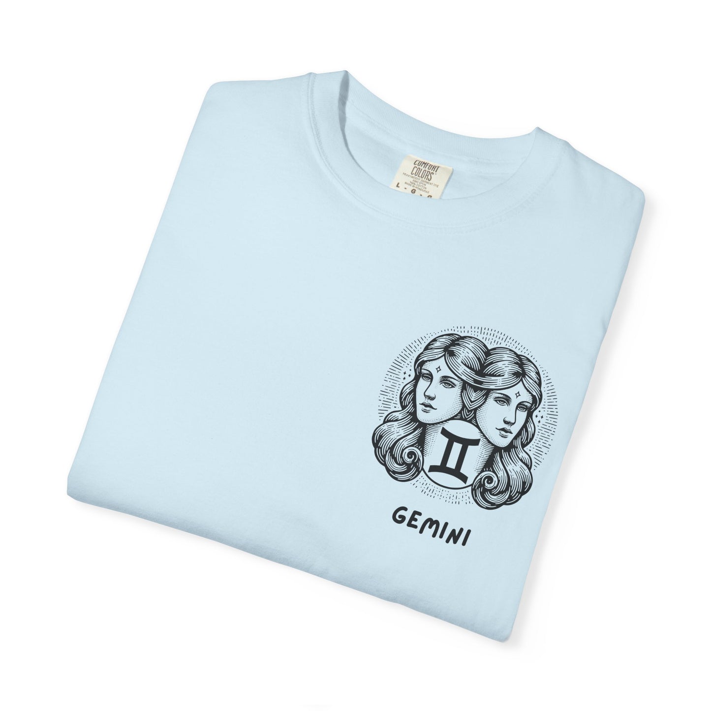 Gemini Zodiac T-Shirt – Twin Faces Astrology Tee | Minimal Celestial Graphic Shirt