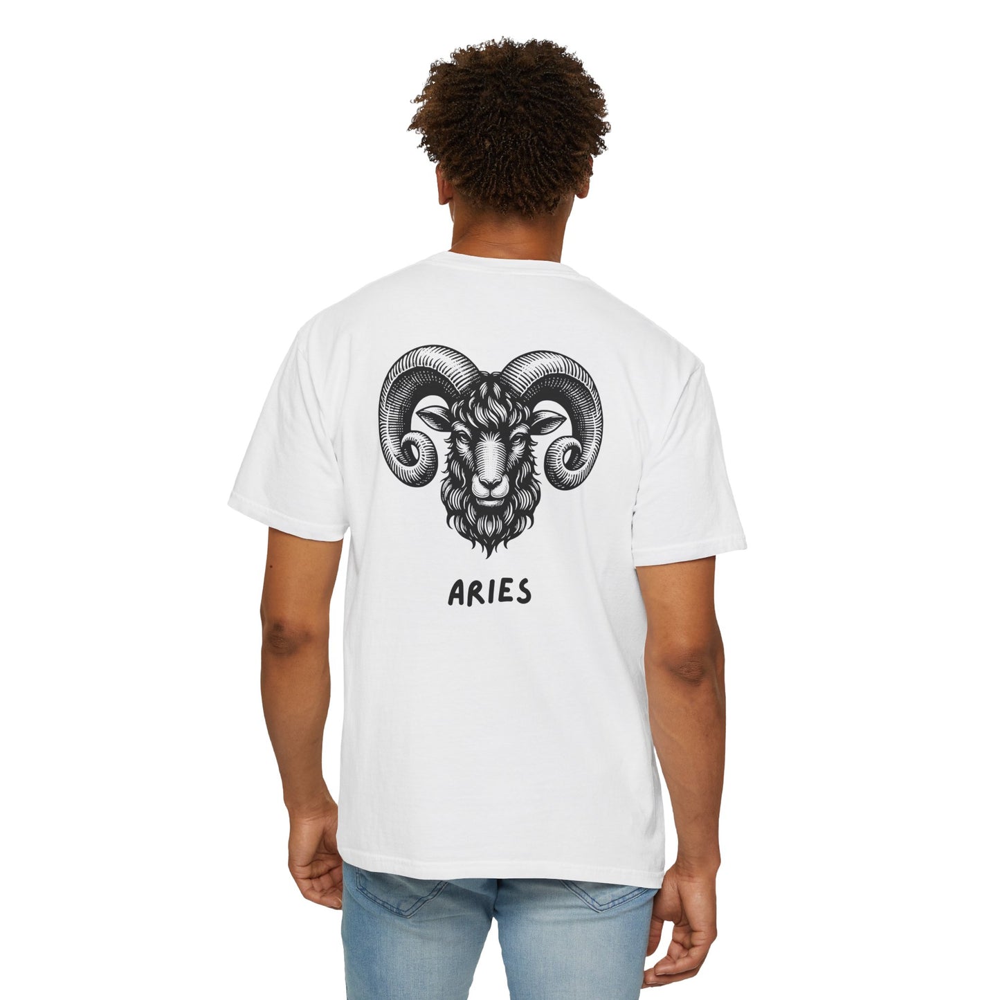 Aries Zodiac T-Shirt – Aries Ram Astrology Graphic Tee | Vintage Star Sign Shirt, Unisex Tee