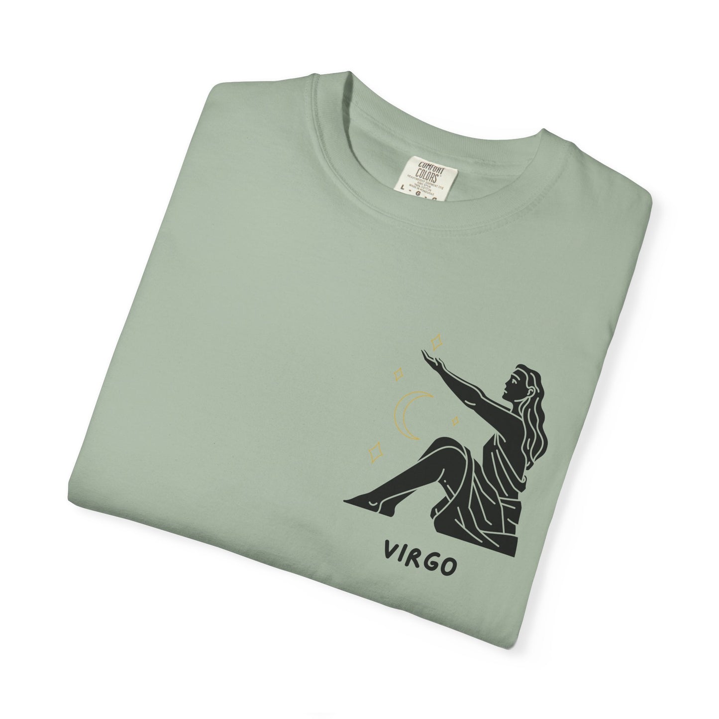 Virgo Zodiac T-Shirt – Minimalist Astrology Tee | Celestial Star Sign Graphic Shirt