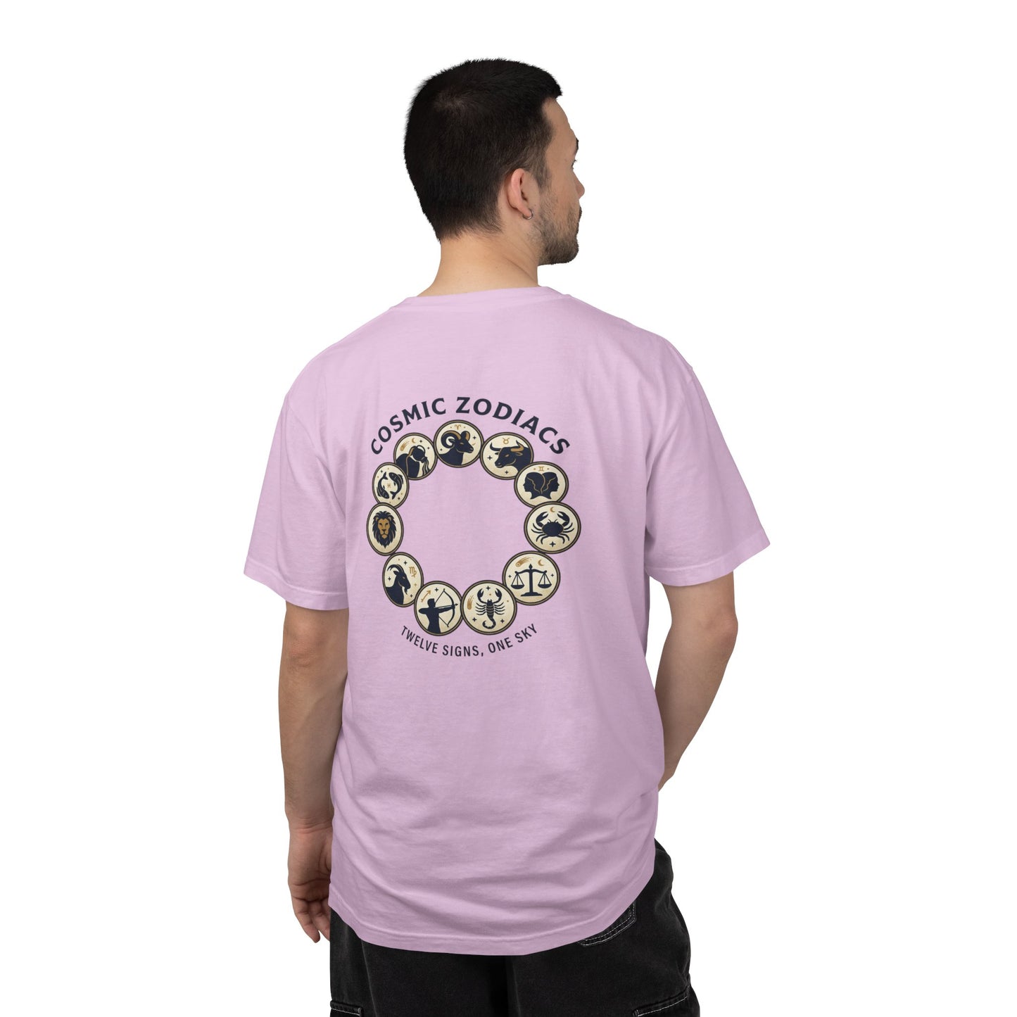 Zodiac Circle T-Shirt – Cosmic Zodiac Astrology Graphic Tee | Celestial Star Sign Shirt, Unisex Tee