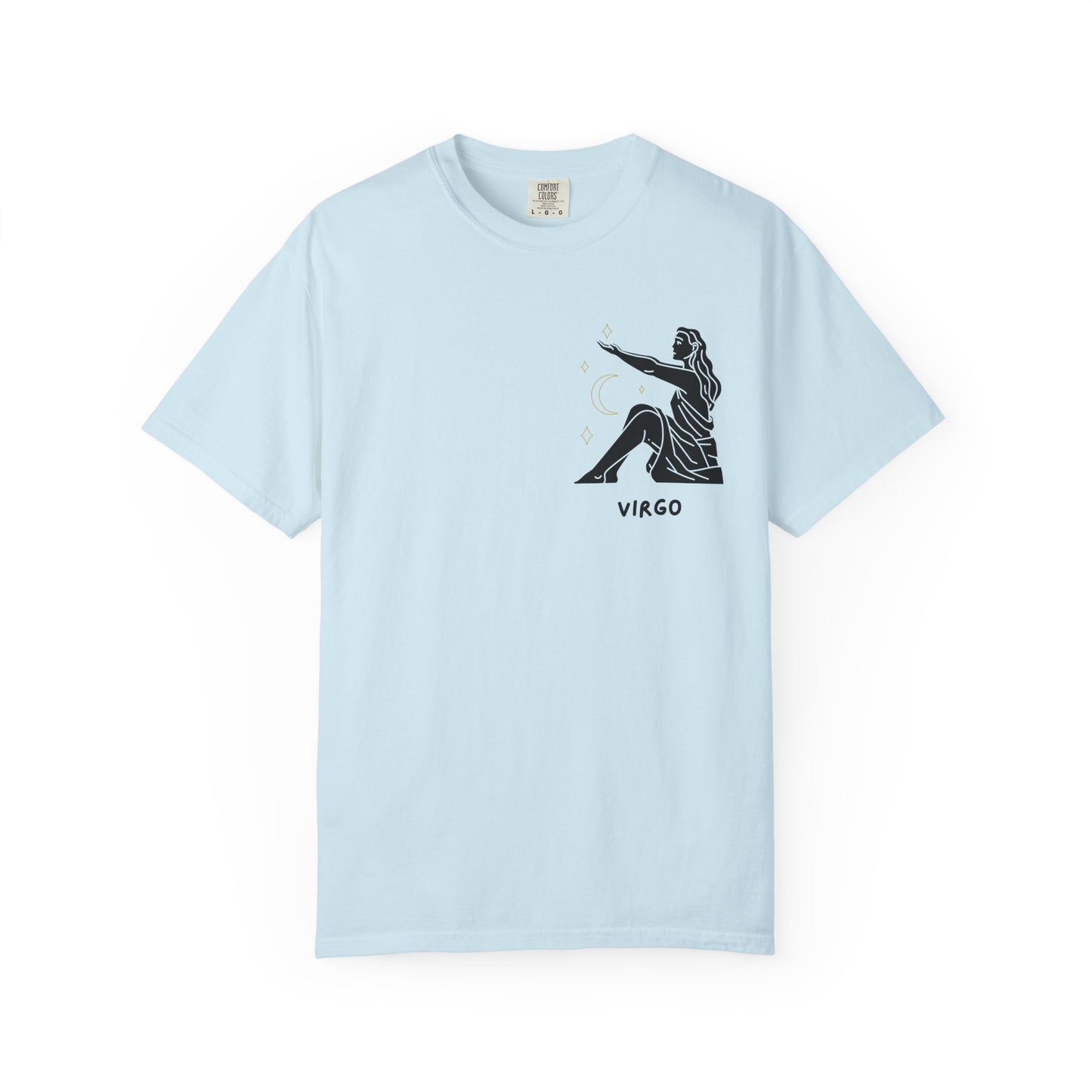 Virgo Zodiac T-Shirt – Minimalist Astrology Tee | Celestial Star Sign Graphic Shirt