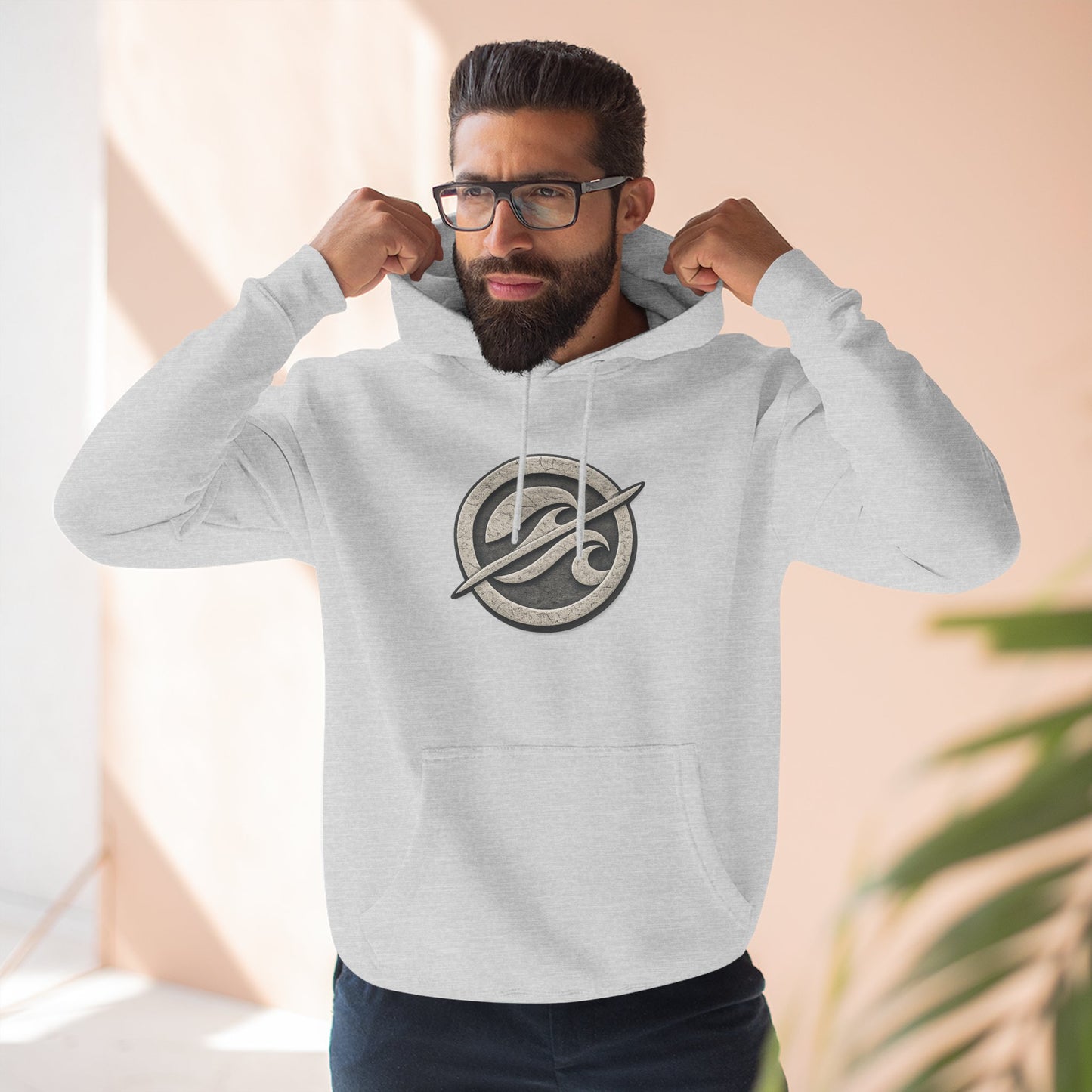 Without Wax Hoodie – Surf-Inspired Wave Logo Pullover | Vintage Coastal Streetwear Hoodie