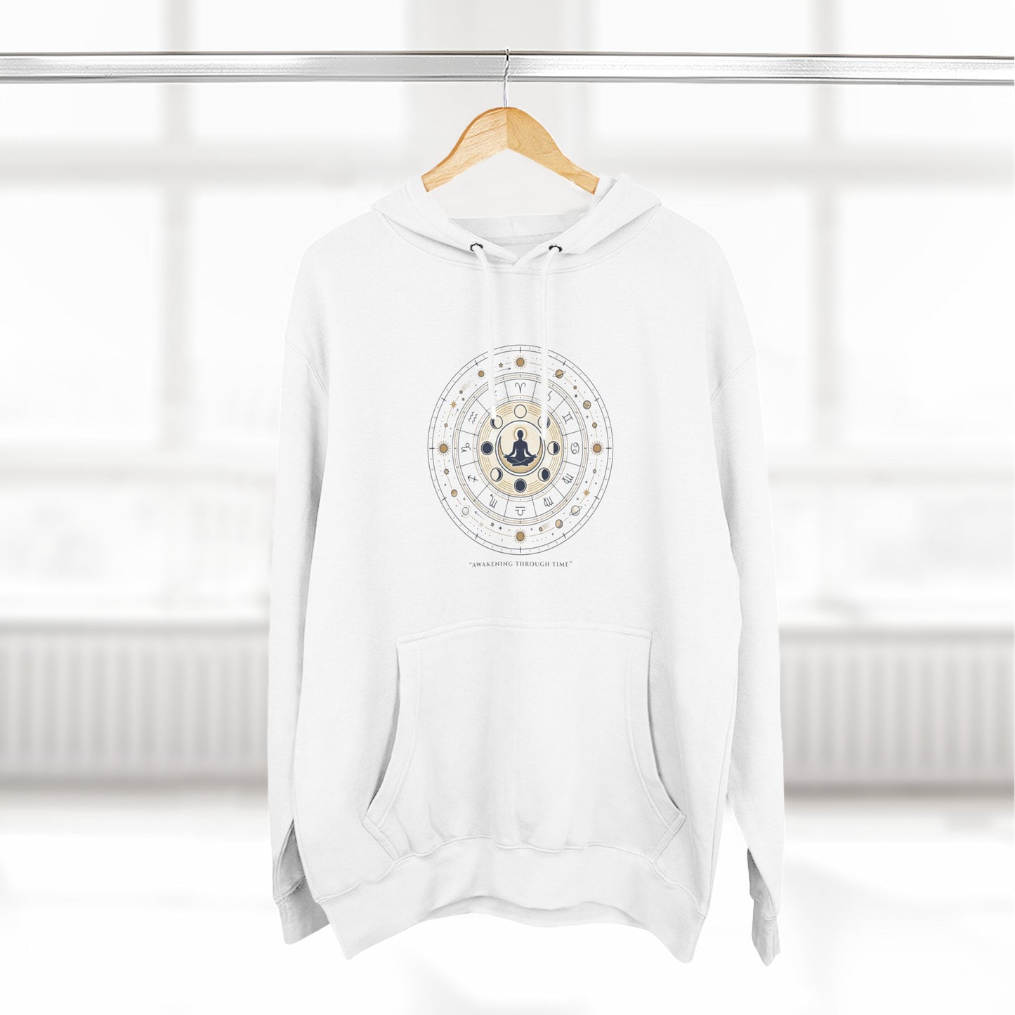 Zodiac Meditation Hoodie – Celestial Birth Chart Mandala Hoodie | Spiritual Astrology Sweatshirt, Unisex Hoodie