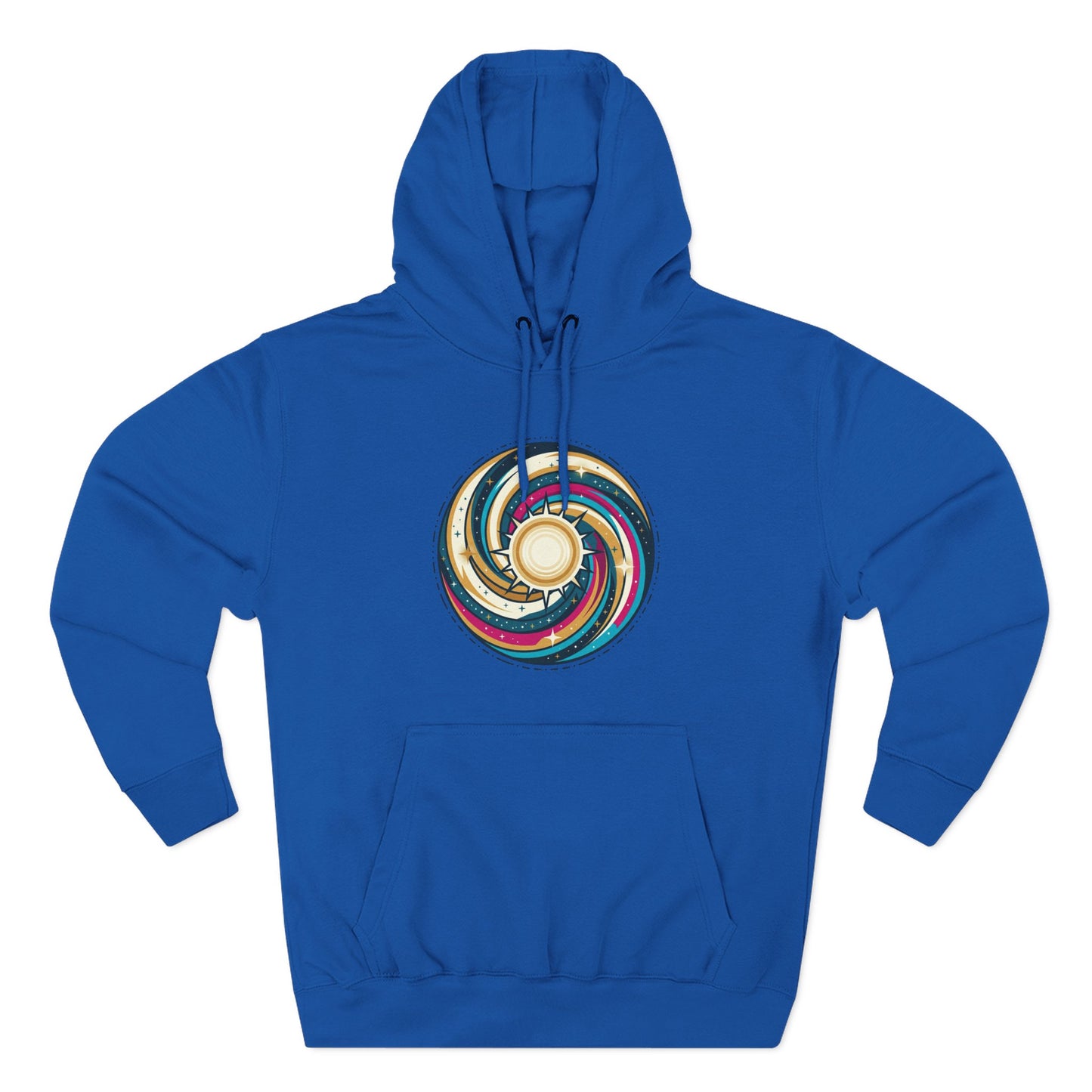 Swirl Sun Hoodie – Cosmic Spiral Sun Graphic Hoodie | Psychedelic Space Aesthetic, Celestial Streetwear, Unisex Hoodie
