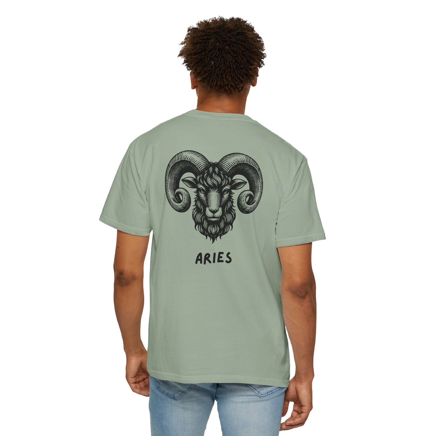 Aries Zodiac T-Shirt – Aries Ram Astrology Graphic Tee | Vintage Star Sign Shirt, Unisex Tee