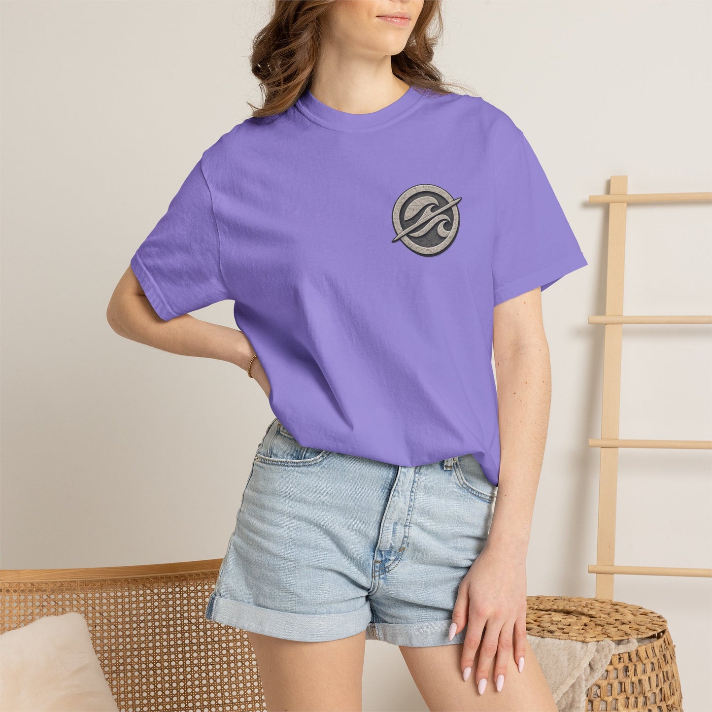 Surf Badge T-Shirt – Retro Wave Logo Tee | Vintage Coastal Streetwear Shirt