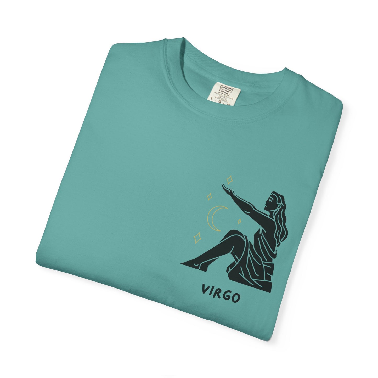 Virgo Zodiac T-Shirt – Minimalist Astrology Tee | Celestial Star Sign Graphic Shirt