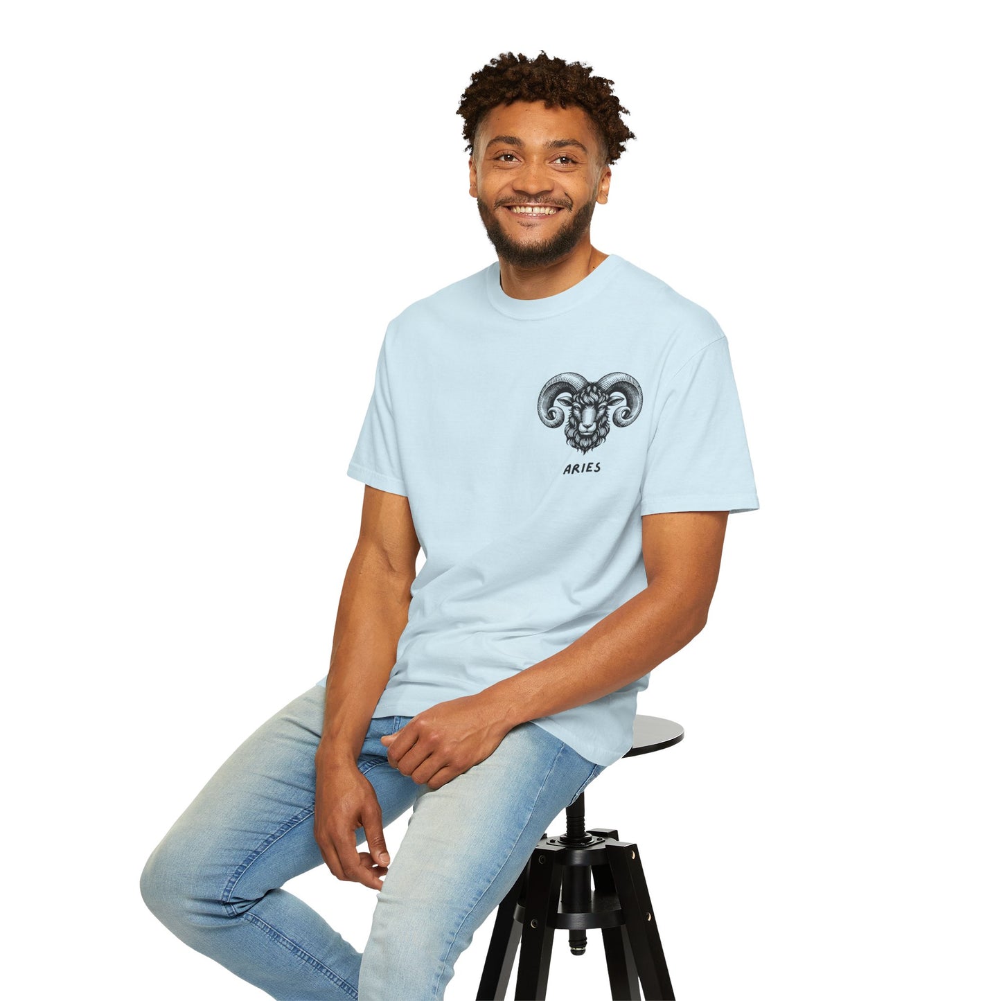 Aries Zodiac T-Shirt – Aries Ram Astrology Graphic Tee | Vintage Star Sign Shirt, Unisex Tee