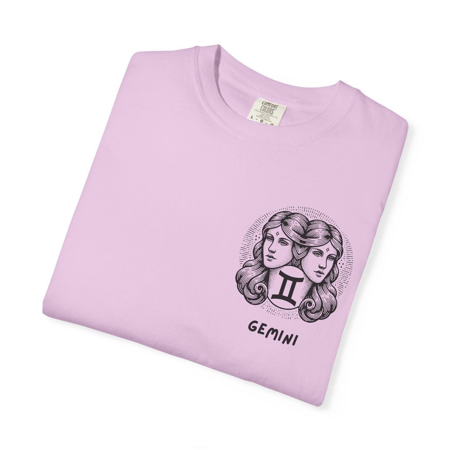 Gemini Zodiac T-Shirt – Twin Faces Astrology Tee | Minimal Celestial Graphic Shirt