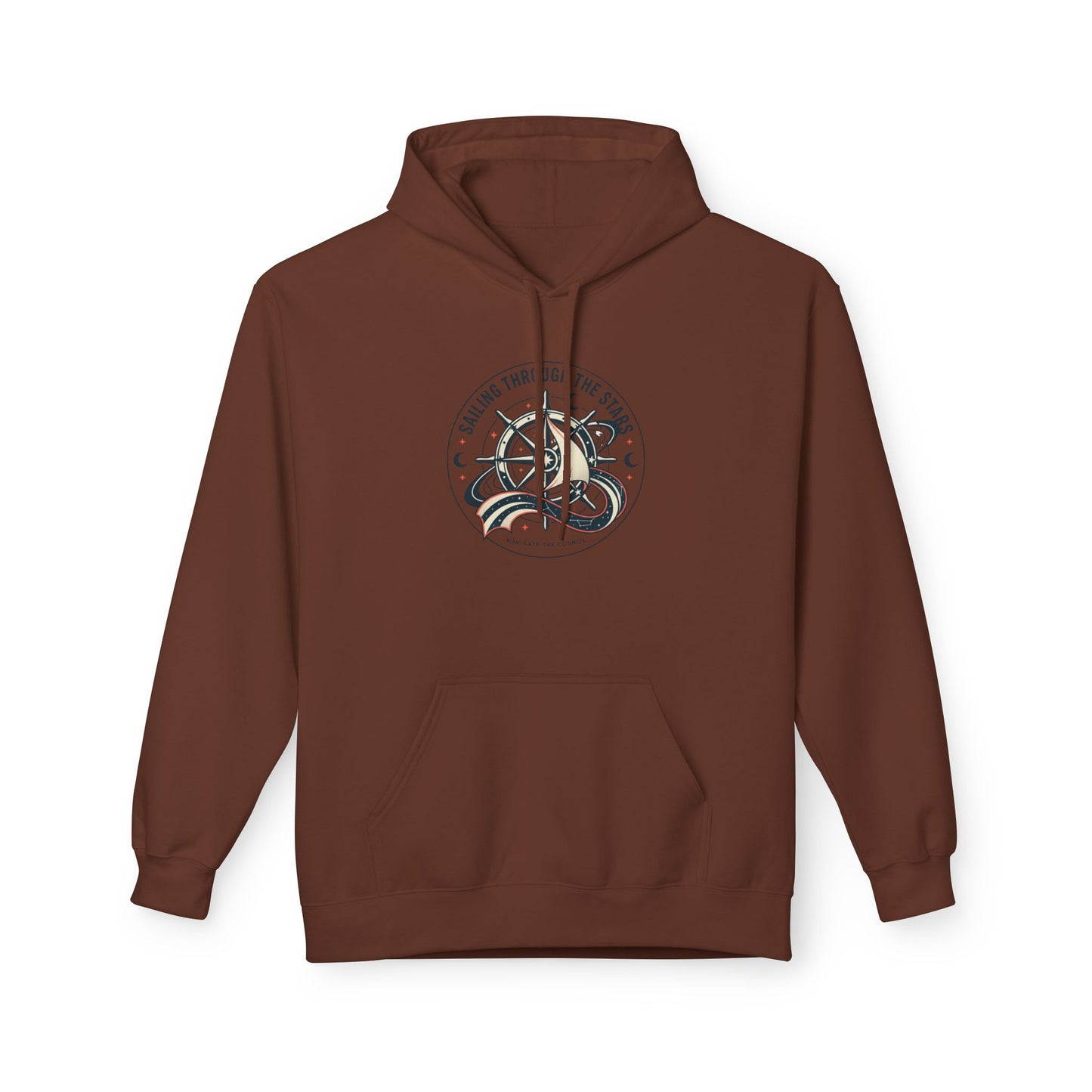 Celestial Nautical Hoodie – Spiritual Ocean Compass & Swirl Design | Astrology, Cosmic Streetwear, Unisex Hoodie