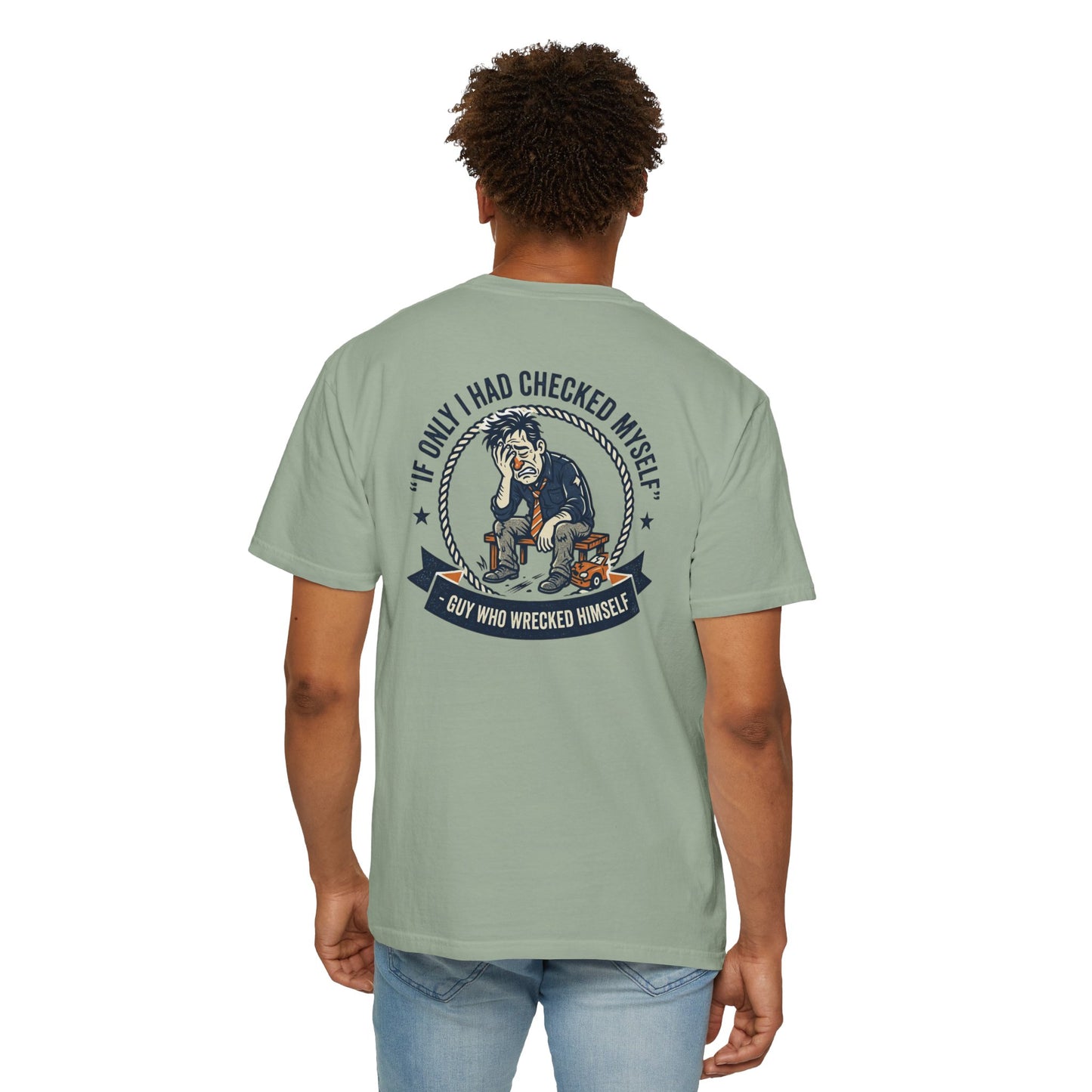Funny Self Reflection T-Shirt – “If Only I Had Checked Myself” Vintage Humor Tee | Sarcastic Graphic Shirt
