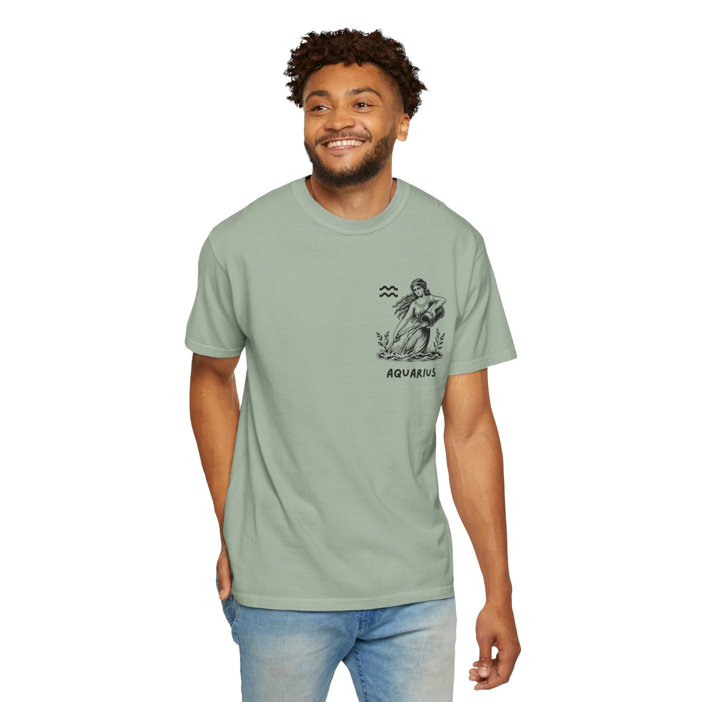 Aquarius Zodiac T-Shirt – Vintage Water Bearer Astrology Tee | Celestial Star Sign Shirt